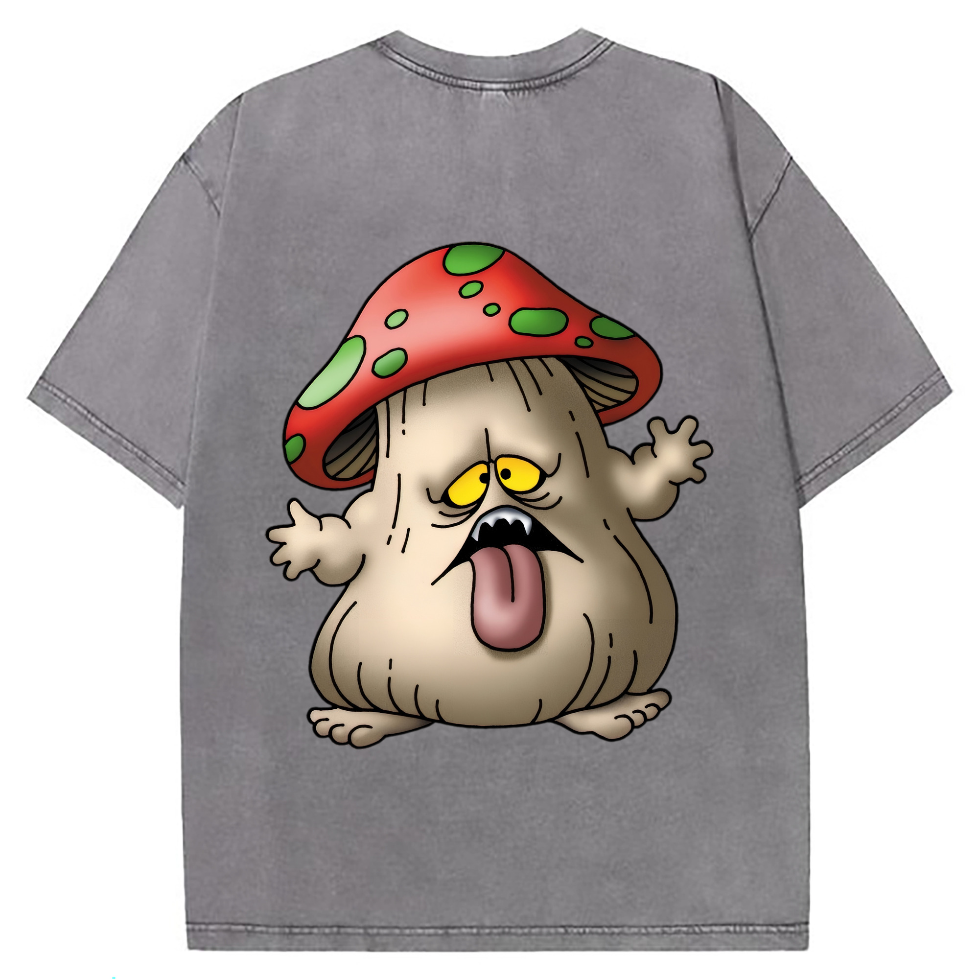 （画像用） ドラゴンクエスト Doragon Kuesuto Dragon Quest 綿100% ヴィンテージ風 半袖Tシャツ（背面プリント）