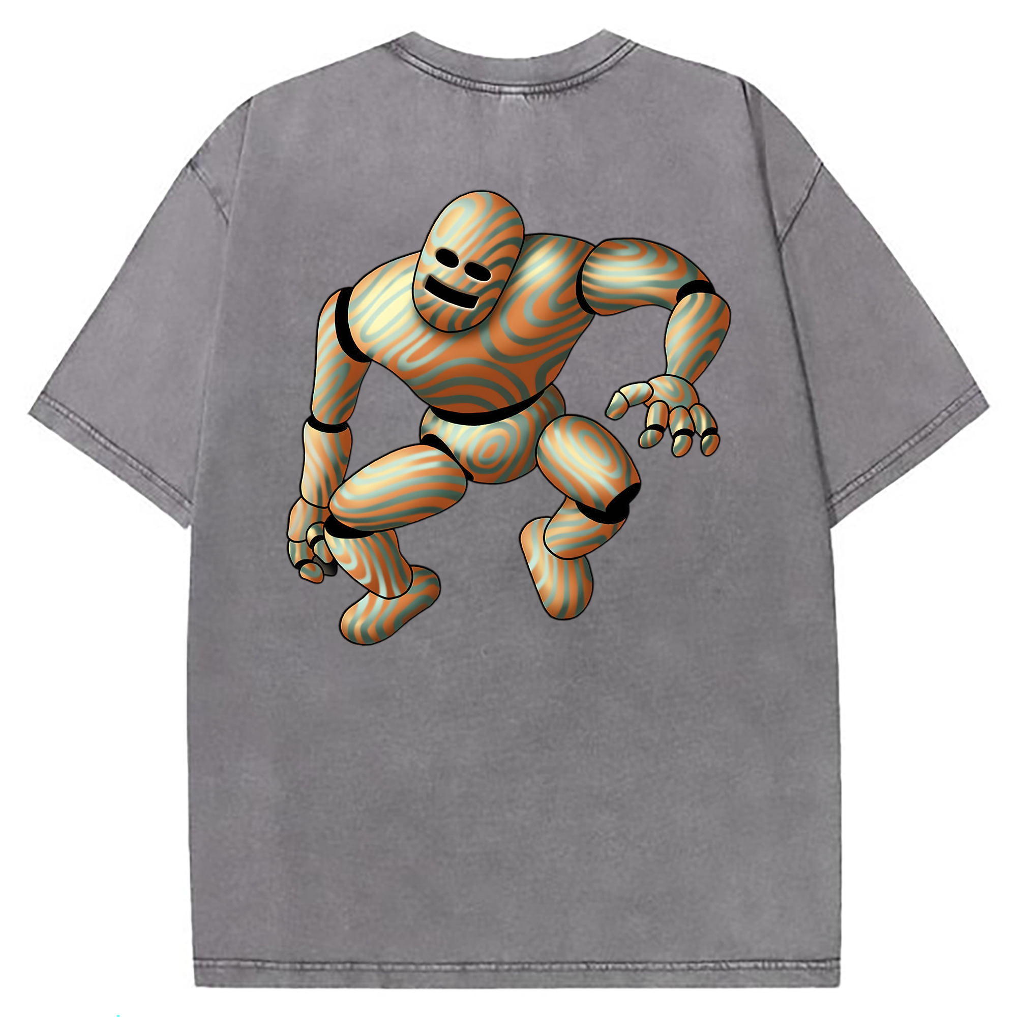 （画像用） ドラゴンクエスト Doragon Kuesuto Dragon Quest 綿100% ヴィンテージ風 半袖Tシャツ（背面プリント）