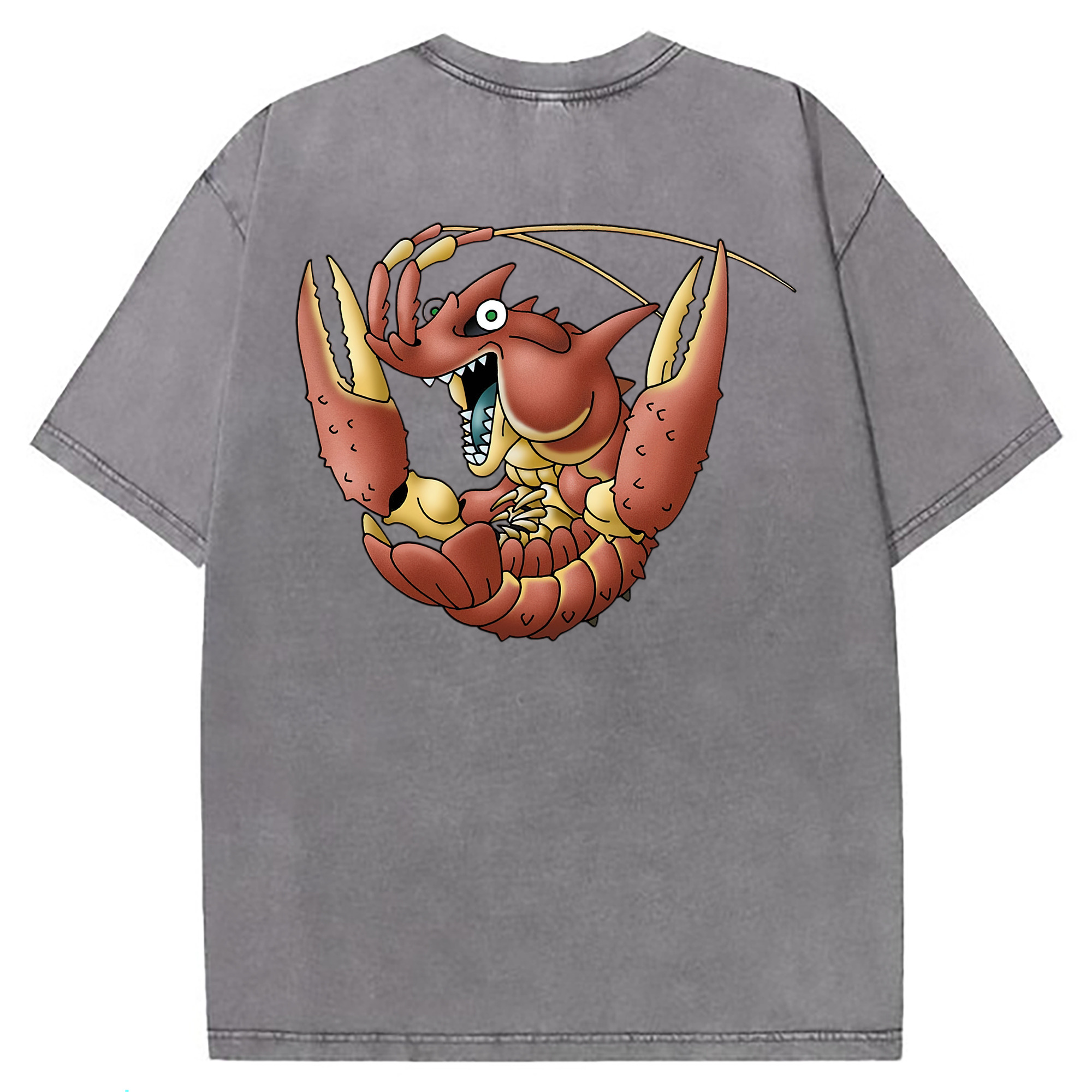 （画像用） ドラゴンクエスト Doragon Kuesuto Dragon Quest 綿100% ヴィンテージ風 半袖Tシャツ（背面プリント）