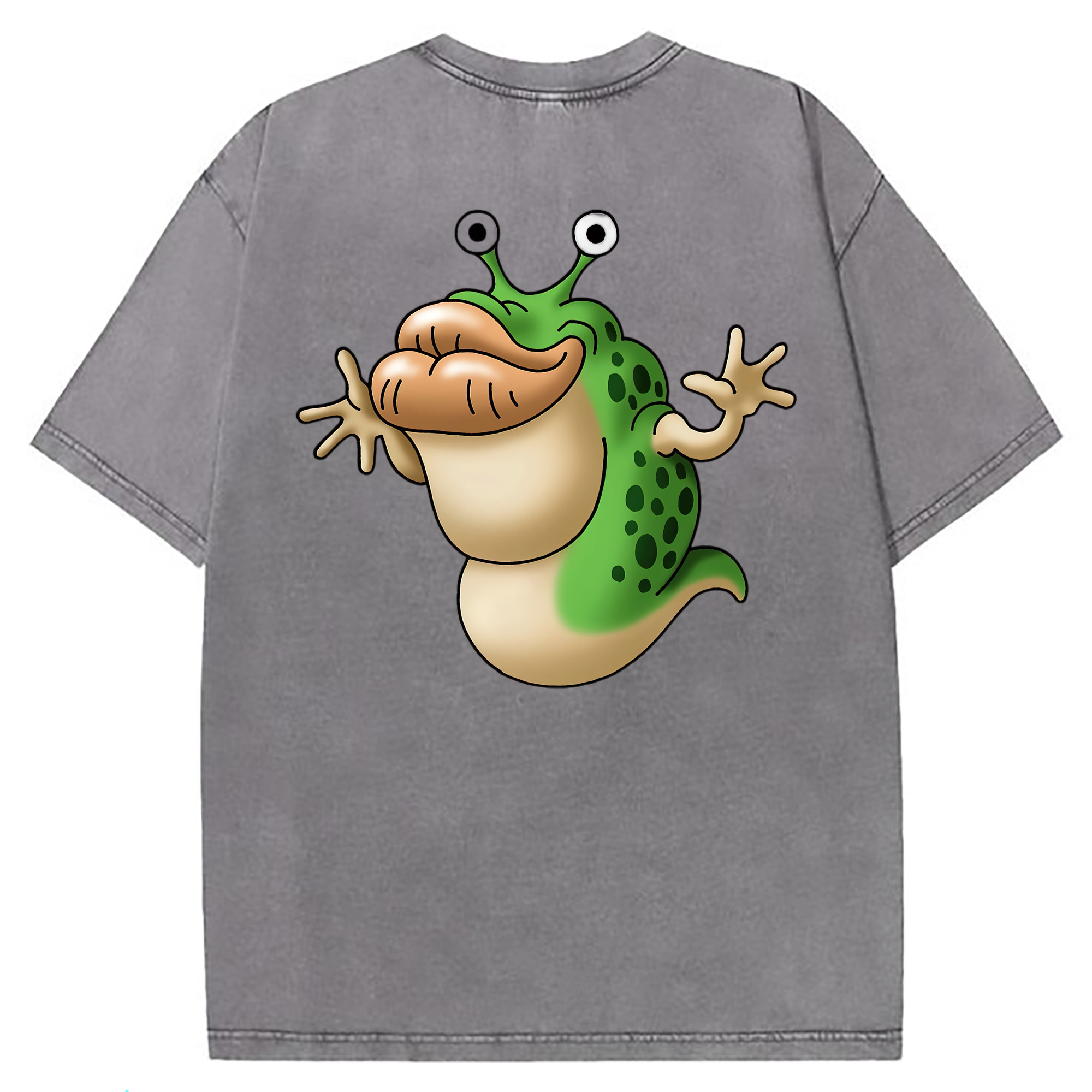 （画像用） ドラゴンクエスト Doragon Kuesuto Dragon Quest 綿100% ヴィンテージ風 半袖Tシャツ（背面プリント）