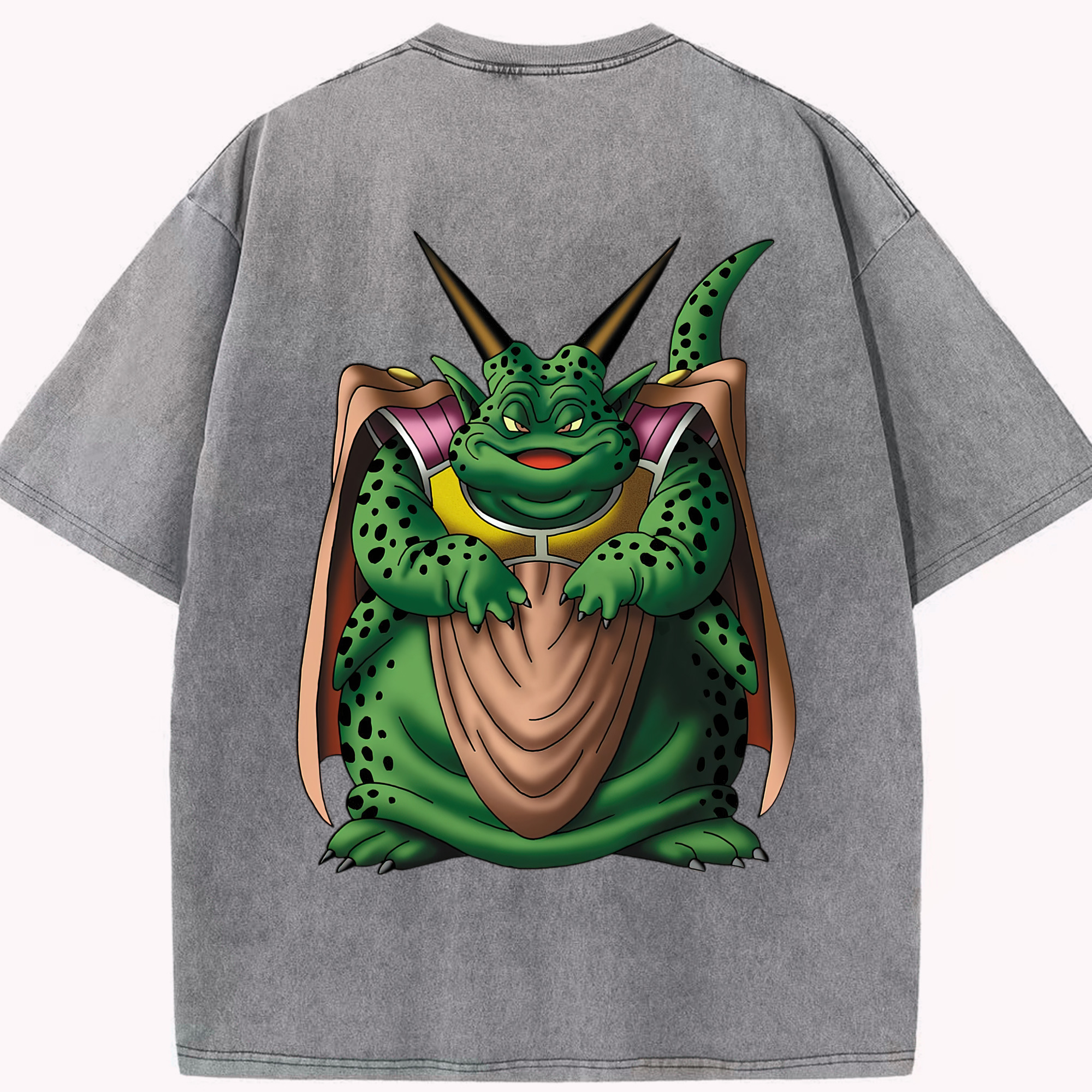 （画像用） ドラゴンクエスト Doragon Kuesuto Dragon Quest 綿100% ヴィンテージ風 半袖Tシャツ（背面プリント）