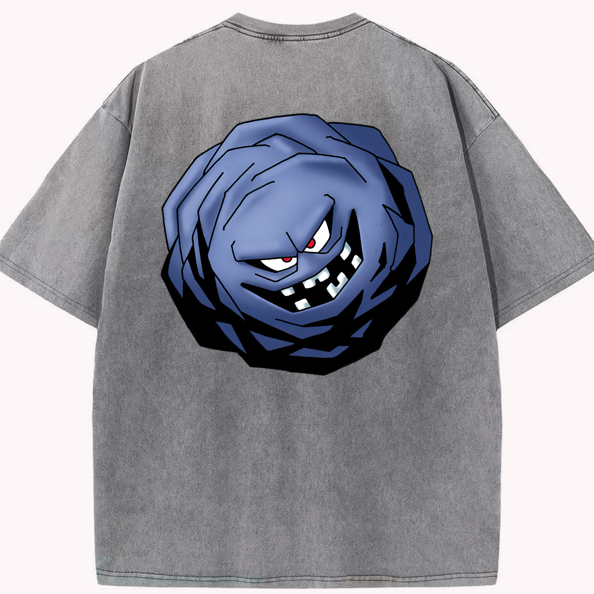 （画像用） ドラゴンクエスト Doragon Kuesuto Dragon Quest 綿100% ヴィンテージ風 半袖Tシャツ（背面プリント）