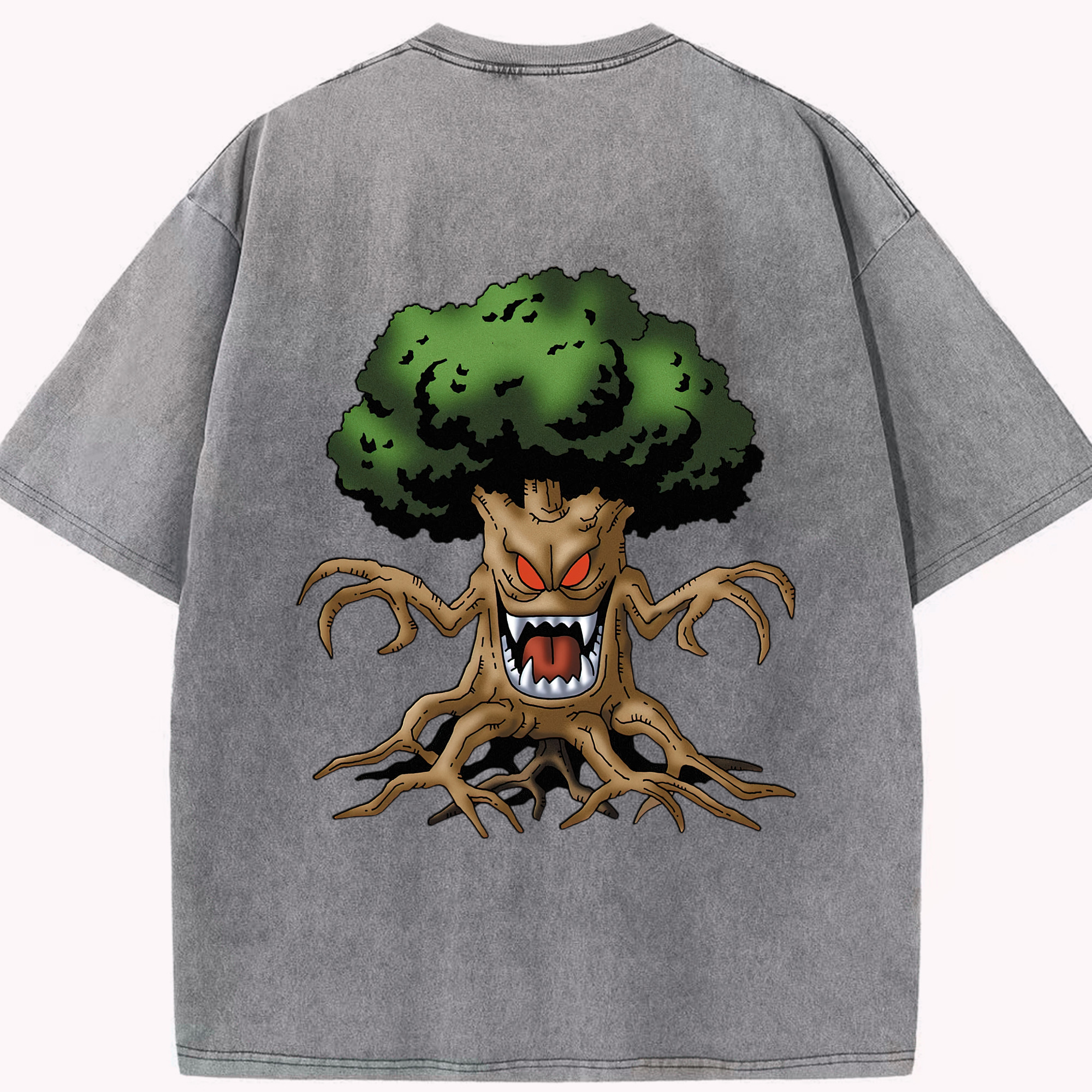 （画像用） ドラゴンクエスト Doragon Kuesuto Dragon Quest 綿100% ヴィンテージ風 半袖Tシャツ（背面プリント）