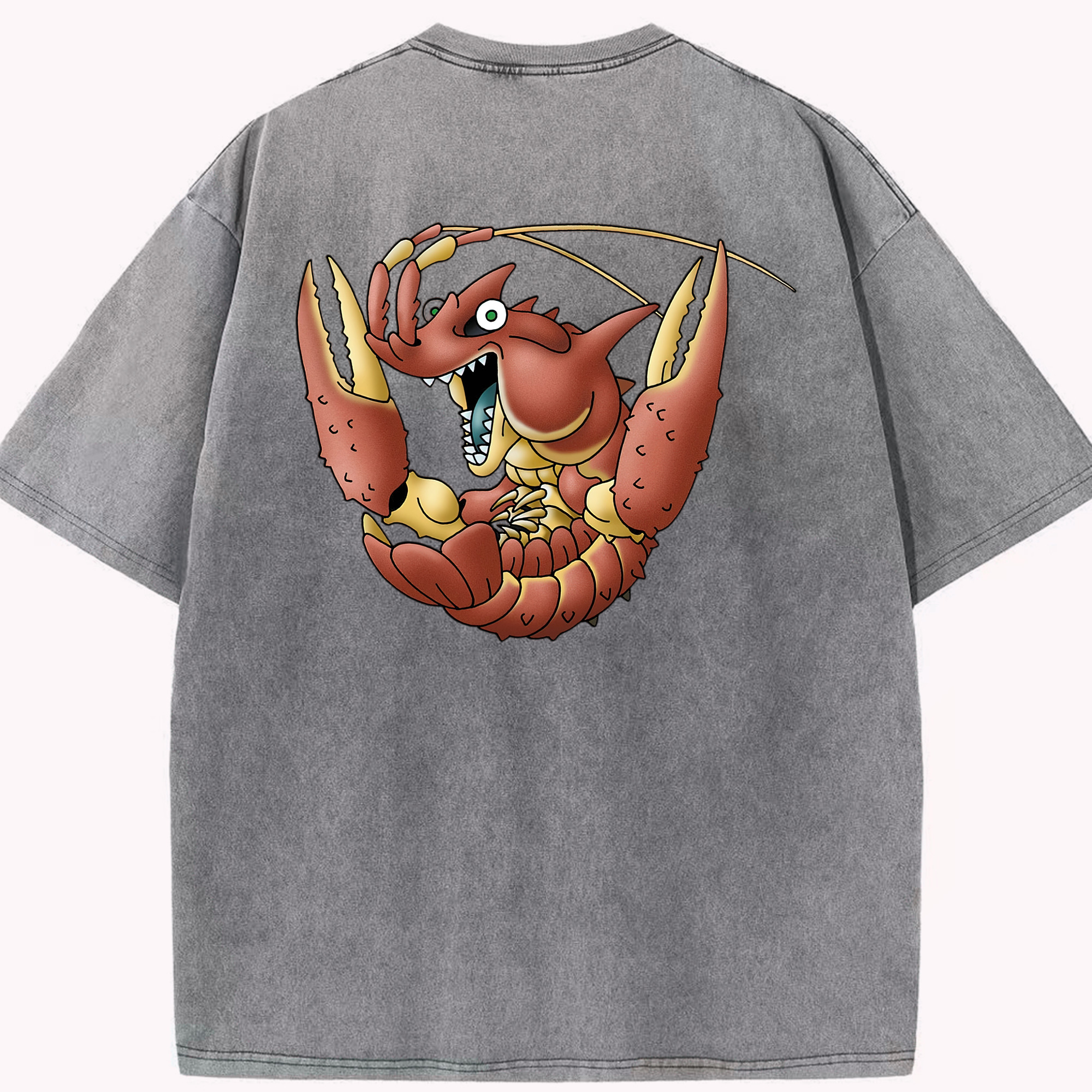 （画像用） ドラゴンクエスト Doragon Kuesuto Dragon Quest 綿100% ヴィンテージ風 半袖Tシャツ（背面プリント）