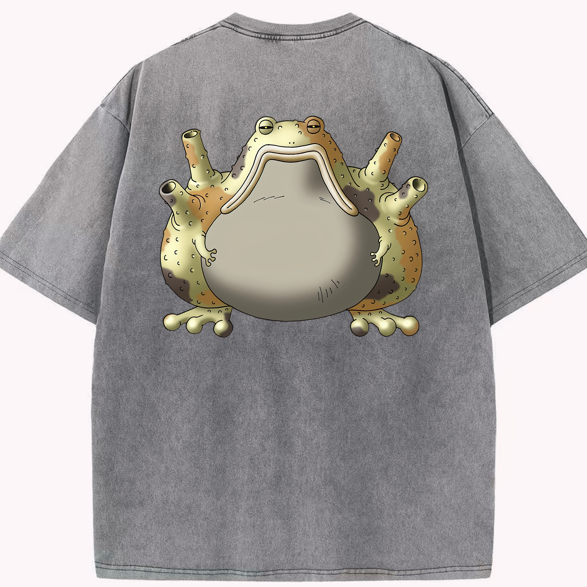 （画像用） ドラゴンクエスト Doragon Kuesuto Dragon Quest 綿100% ヴィンテージ風 半袖Tシャツ（背面プリント）