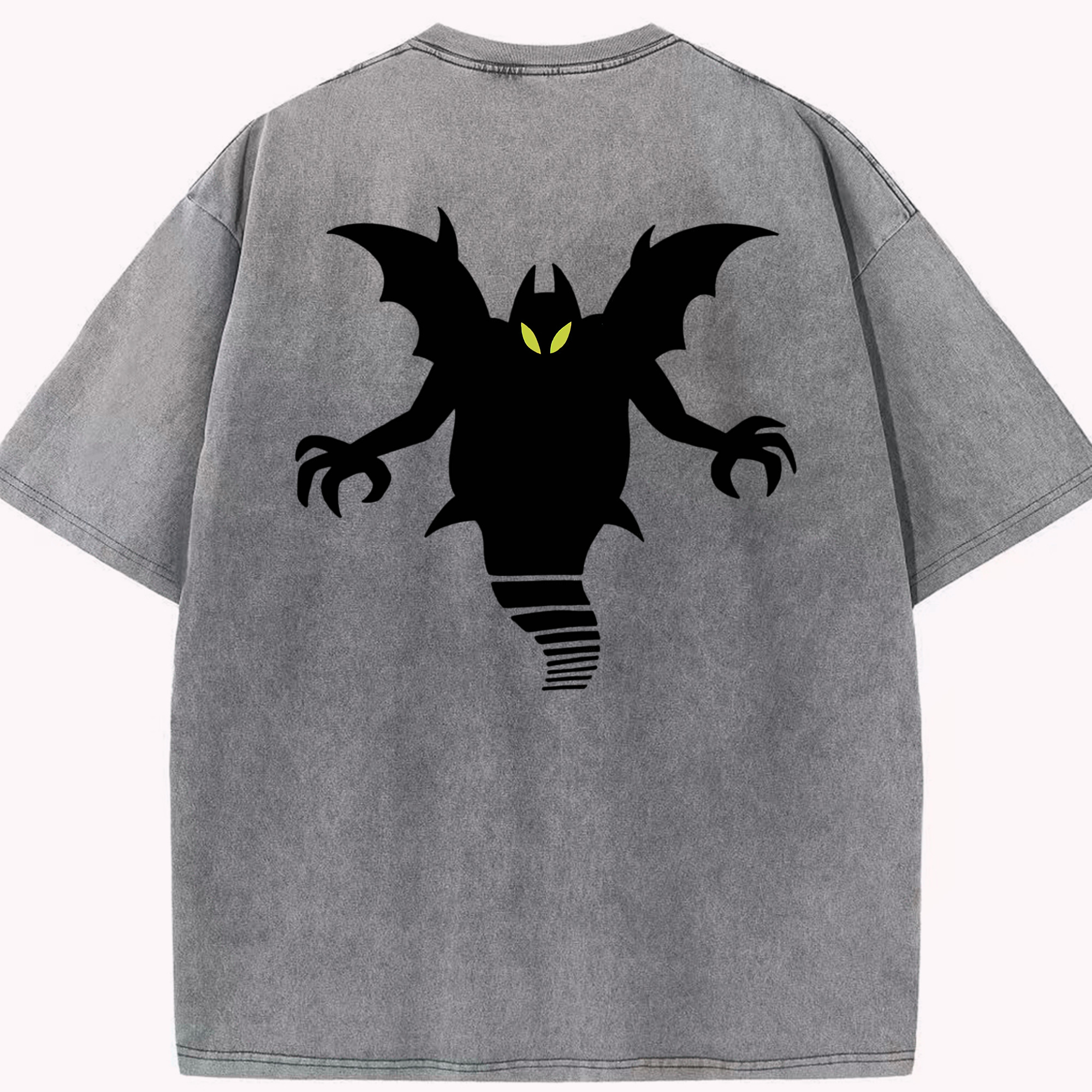 （画像用） ドラゴンクエスト Doragon Kuesuto Dragon Quest 綿100% ヴィンテージ風 半袖Tシャツ（背面プリント）