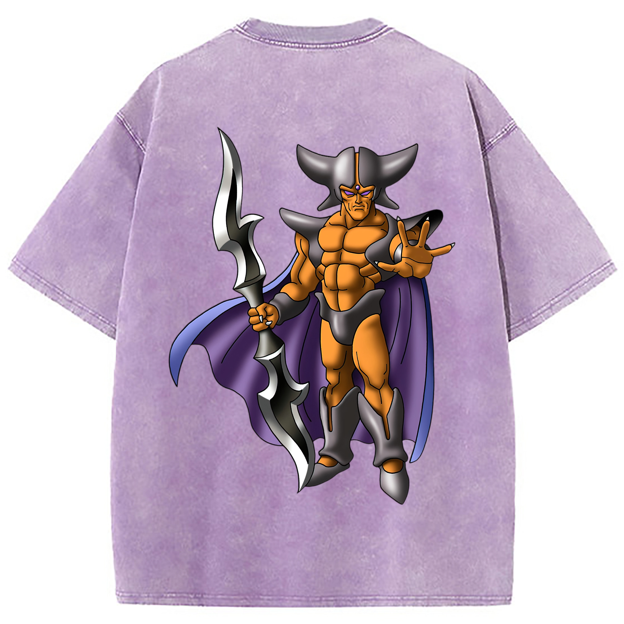 （画像用） ドラゴンクエスト Doragon Kuesuto Dragon Quest 綿100% ヴィンテージ風 半袖Tシャツ（背面プリント）