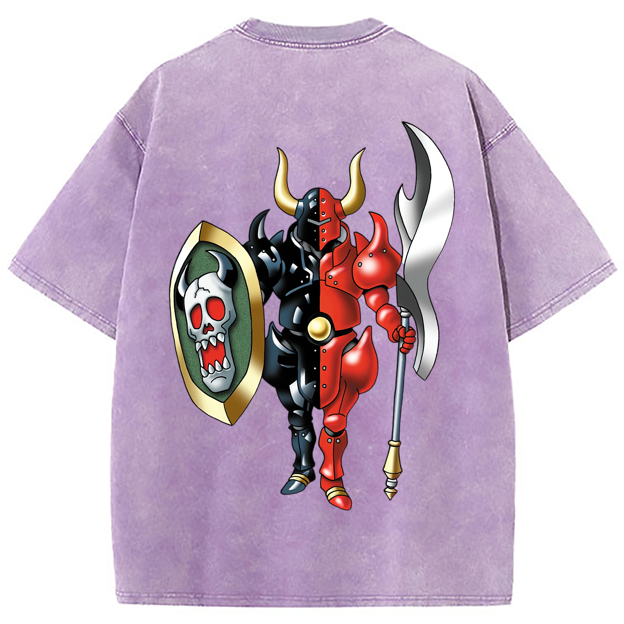 （画像用） ドラゴンクエスト Doragon Kuesuto Dragon Quest 綿100% ヴィンテージ風 半袖Tシャツ（背面プリント）