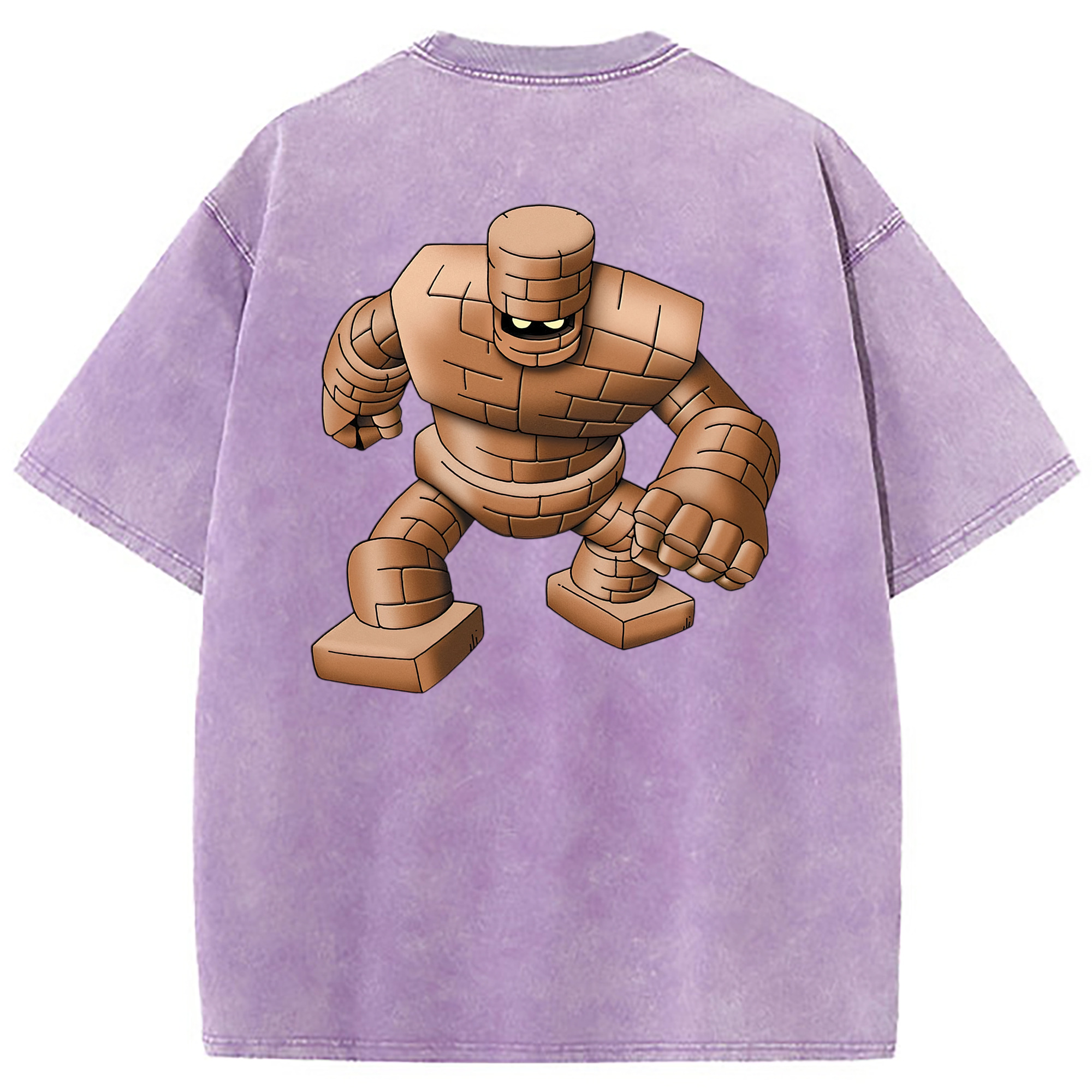 （画像用） ドラゴンクエスト Doragon Kuesuto Dragon Quest 綿100% ヴィンテージ風 半袖Tシャツ（背面プリント）