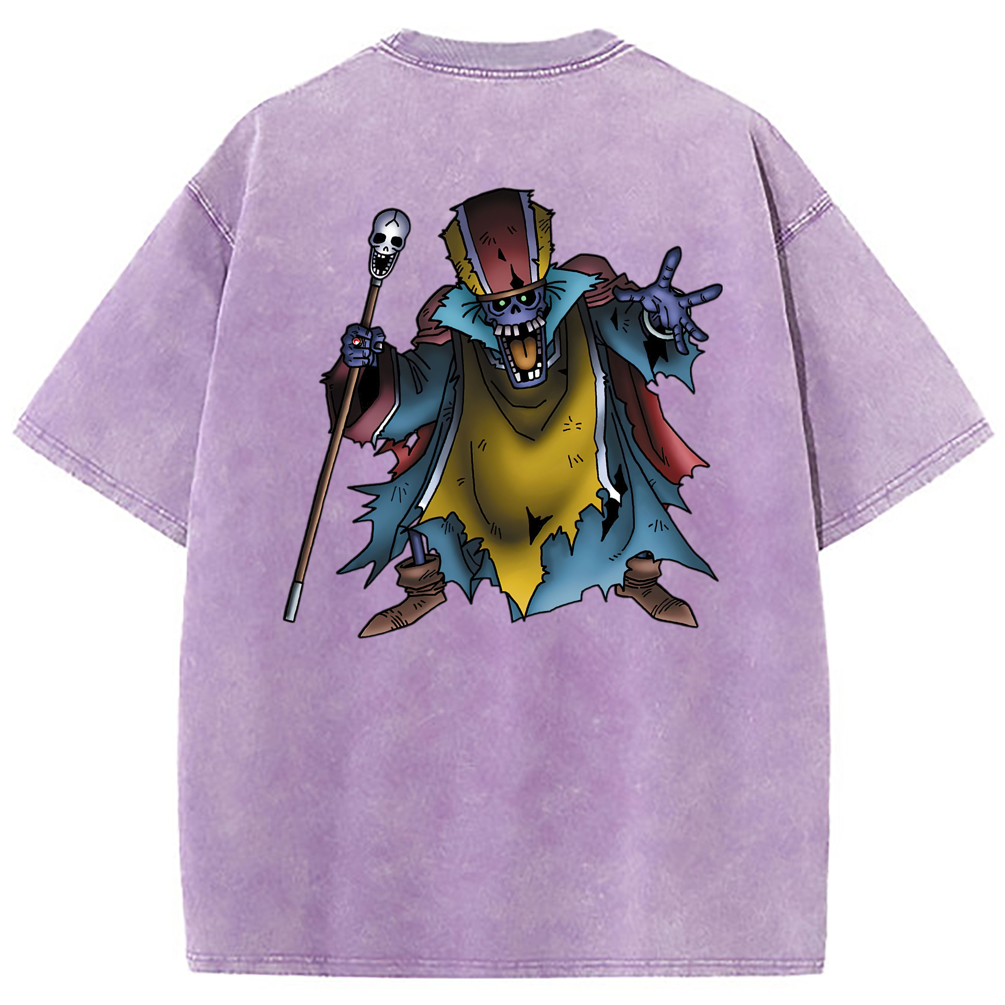 （画像用） ドラゴンクエスト Doragon Kuesuto Dragon Quest 綿100% ヴィンテージ風 半袖Tシャツ（背面プリント）