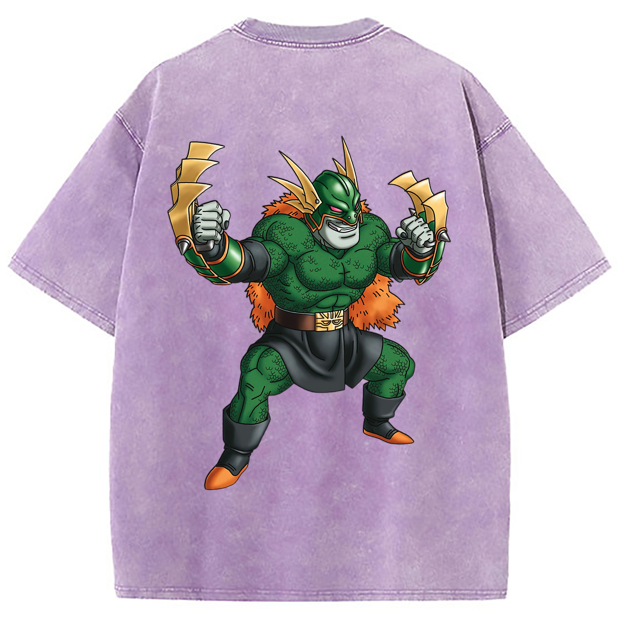 （画像用） ドラゴンクエスト Doragon Kuesuto Dragon Quest 綿100% ヴィンテージ風 半袖Tシャツ（背面プリント）