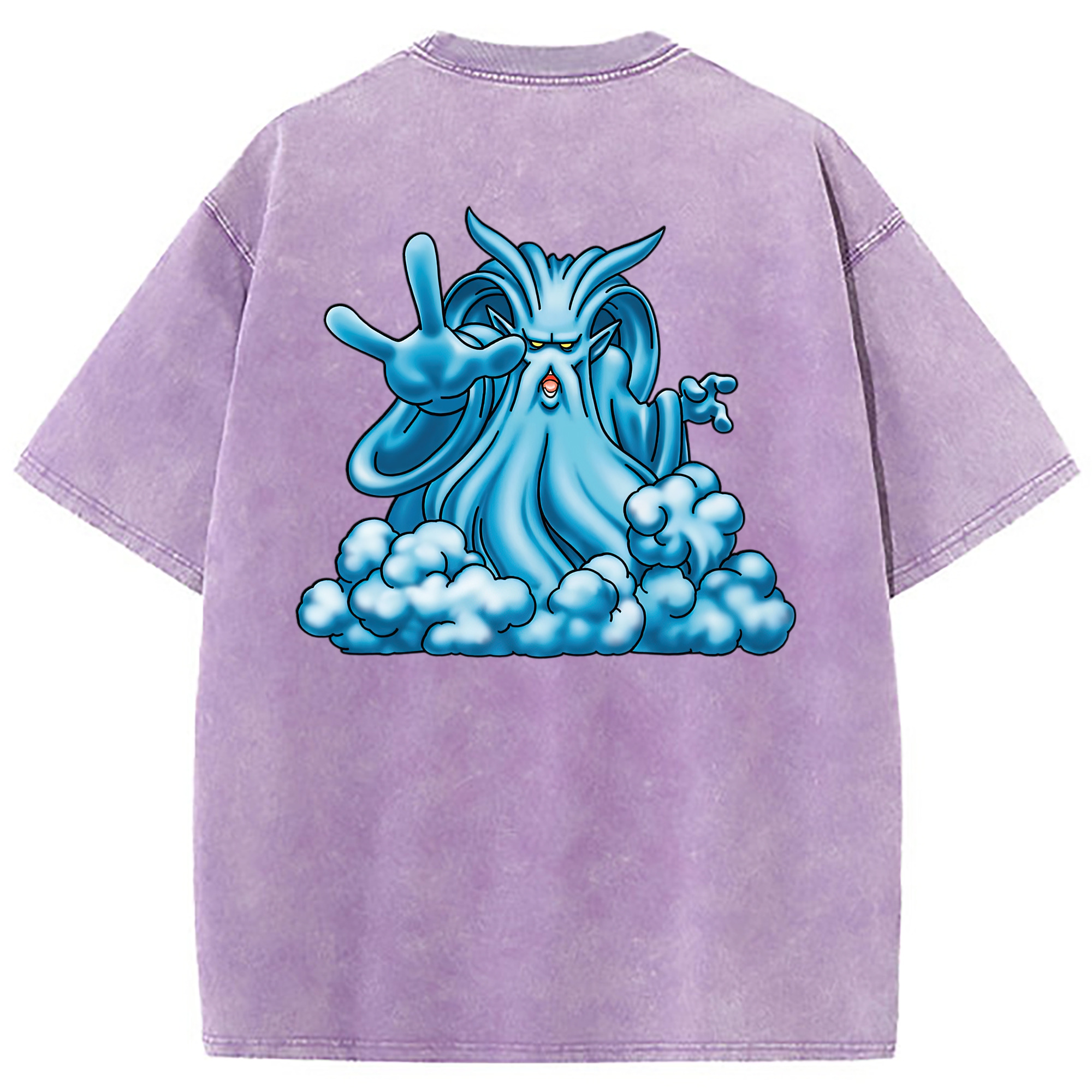 （画像用） ドラゴンクエスト Doragon Kuesuto Dragon Quest 綿100% ヴィンテージ風 半袖Tシャツ（背面プリント）
