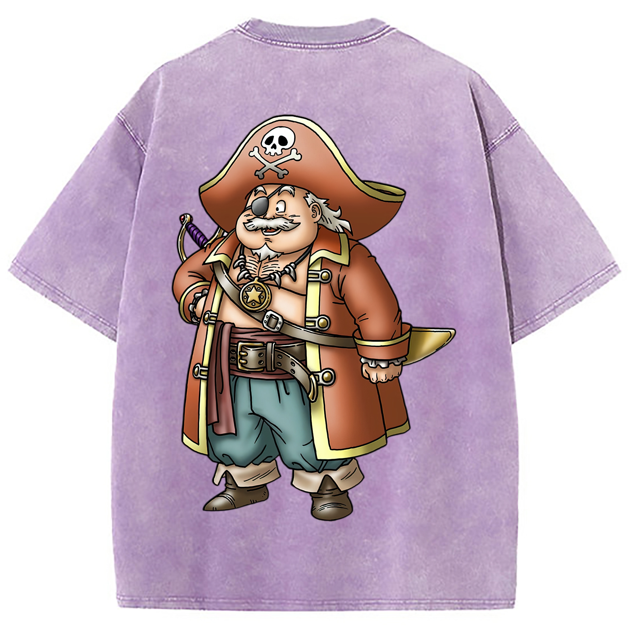 （画像用） ドラゴンクエスト Doragon Kuesuto Dragon Quest 綿100% ヴィンテージ風 半袖Tシャツ（背面プリント）