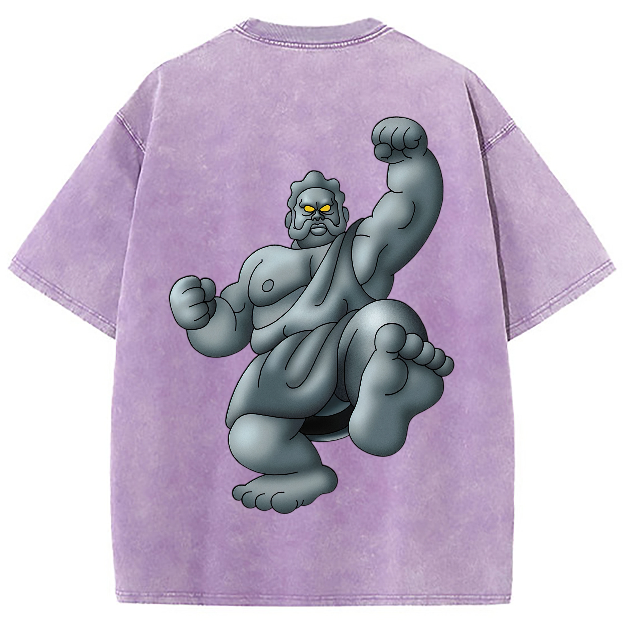 （画像用） ドラゴンクエスト Doragon Kuesuto Dragon Quest 綿100% ヴィンテージ風 半袖Tシャツ（背面プリント）
