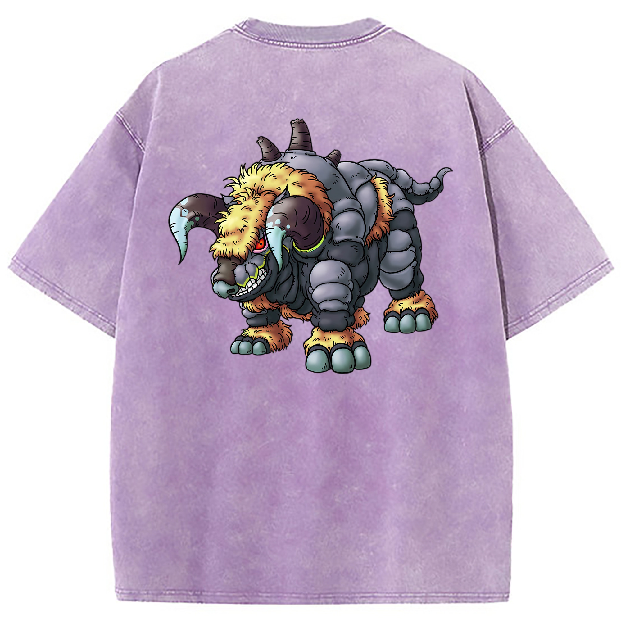 （画像用） ドラゴンクエスト Doragon Kuesuto Dragon Quest 綿100% ヴィンテージ風 半袖Tシャツ（背面プリント）