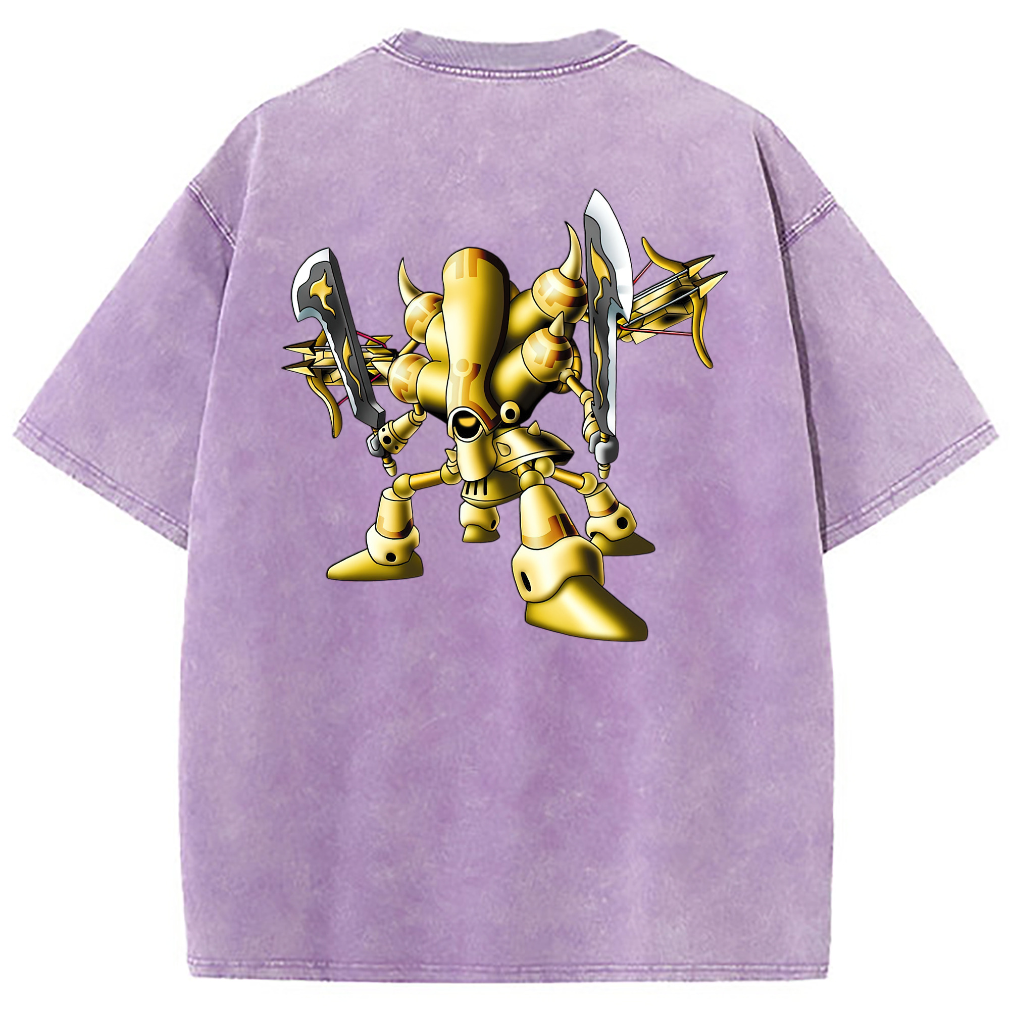 （画像用） ドラゴンクエスト Doragon Kuesuto Dragon Quest 綿100% ヴィンテージ風 半袖Tシャツ（背面プリント）