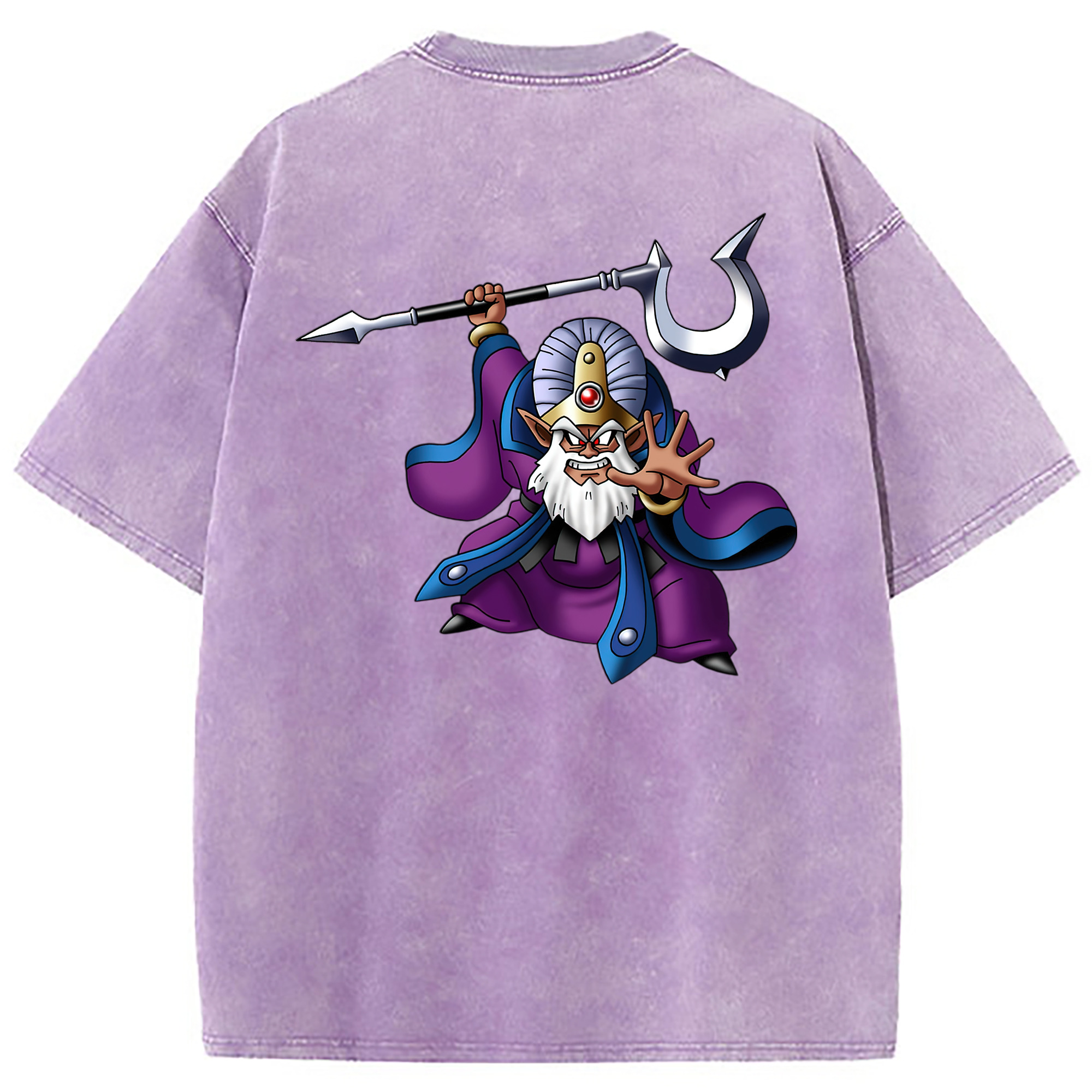（画像用） ドラゴンクエスト Doragon Kuesuto Dragon Quest 綿100% ヴィンテージ風 半袖Tシャツ（背面プリント）