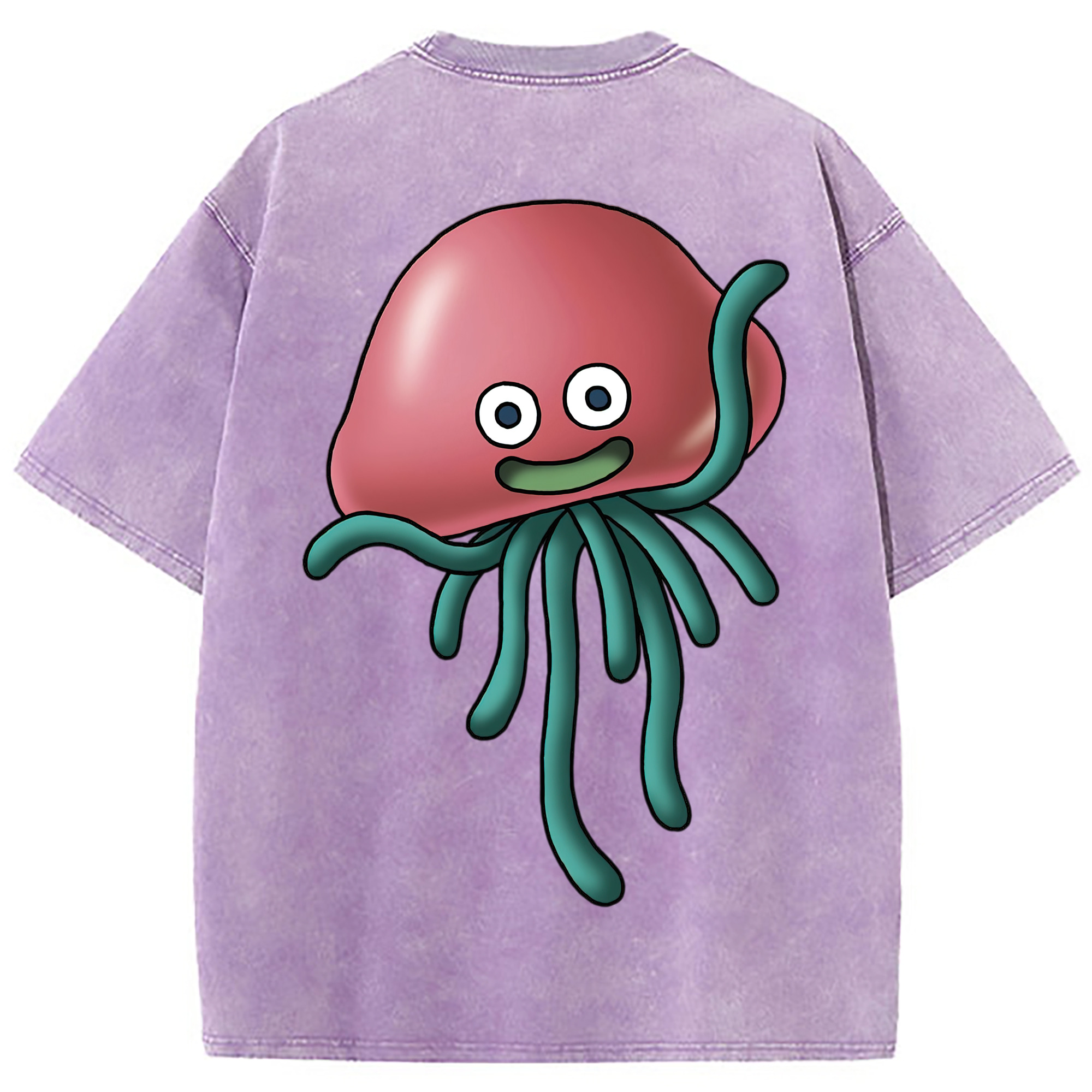 （画像用） ドラゴンクエスト Doragon Kuesuto Dragon Quest 綿100% ヴィンテージ風 半袖Tシャツ（背面プリント）