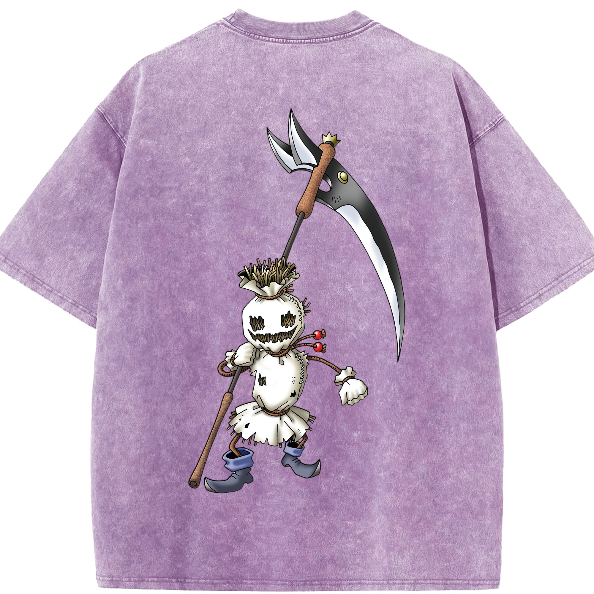 （画像用） ドラゴンクエスト Doragon Kuesuto Dragon Quest 綿100% ヴィンテージ風 半袖Tシャツ（背面プリント）