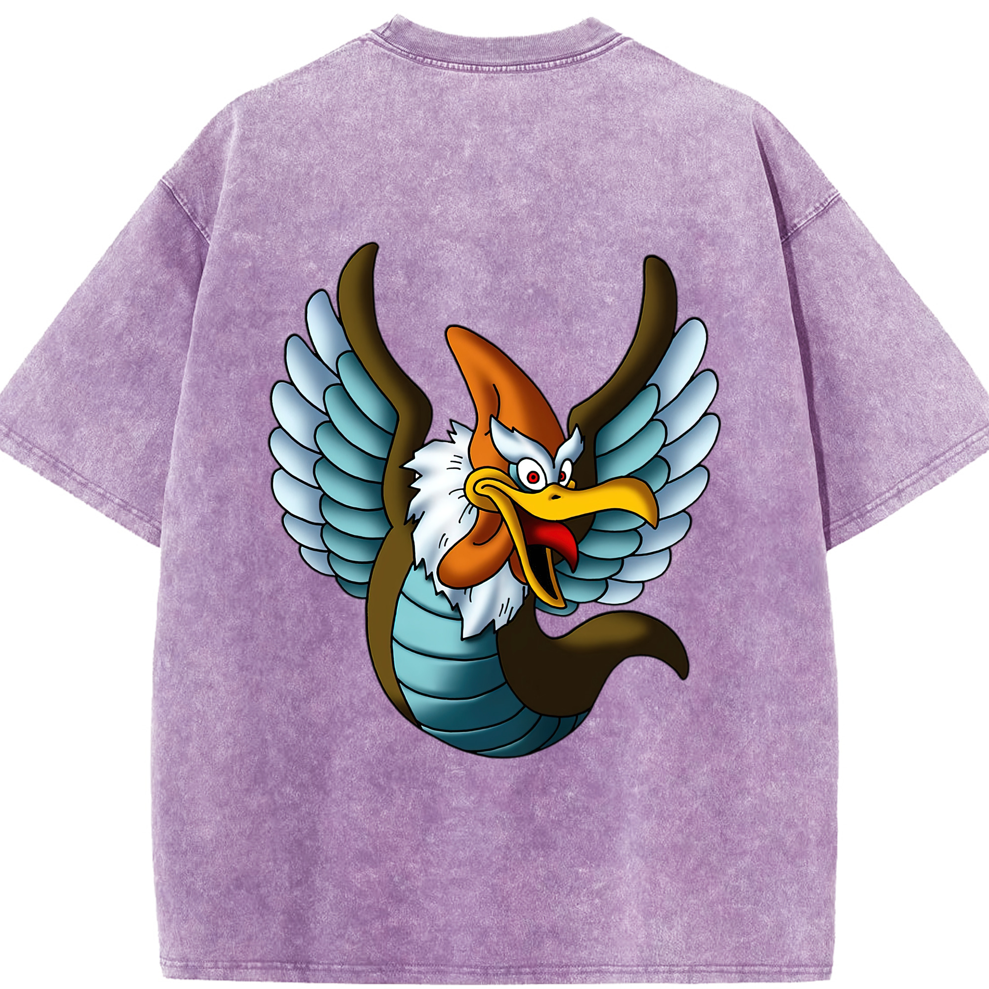 （画像用） ドラゴンクエスト Doragon Kuesuto Dragon Quest 綿100% ヴィンテージ風 半袖Tシャツ（背面プリント）