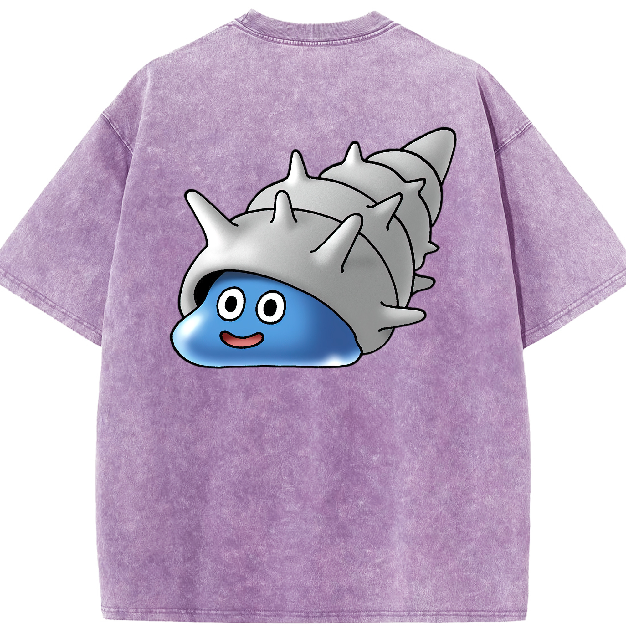 （画像用） ドラゴンクエスト Doragon Kuesuto Dragon Quest 綿100% ヴィンテージ風 半袖Tシャツ（背面プリント）