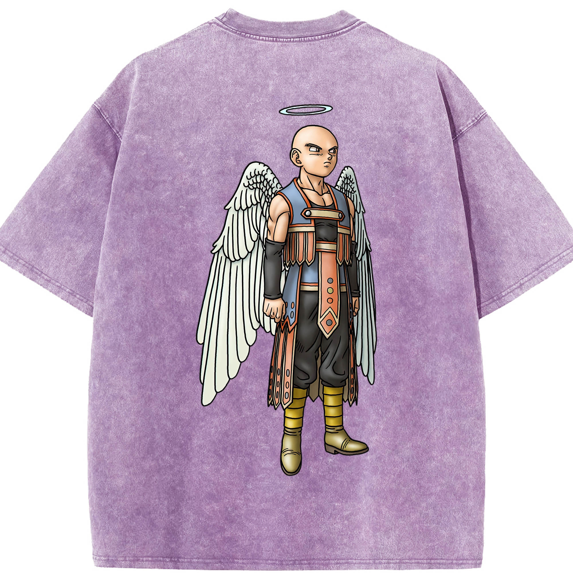 （画像用） ドラゴンクエスト Doragon Kuesuto Dragon Quest 綿100% ヴィンテージ風 半袖Tシャツ（背面プリント）