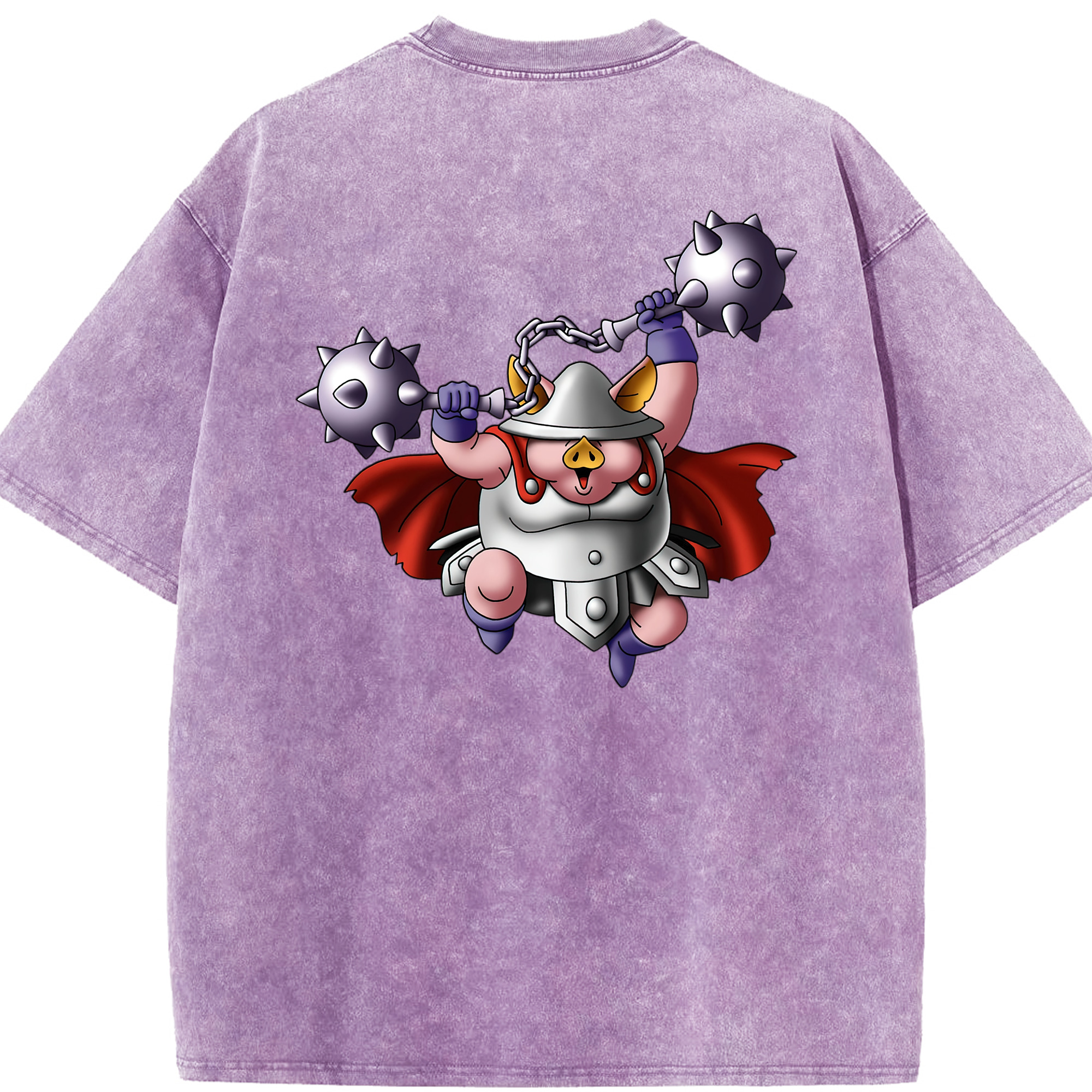 （画像用） ドラゴンクエスト Doragon Kuesuto Dragon Quest 綿100% ヴィンテージ風 半袖Tシャツ（背面プリント）
