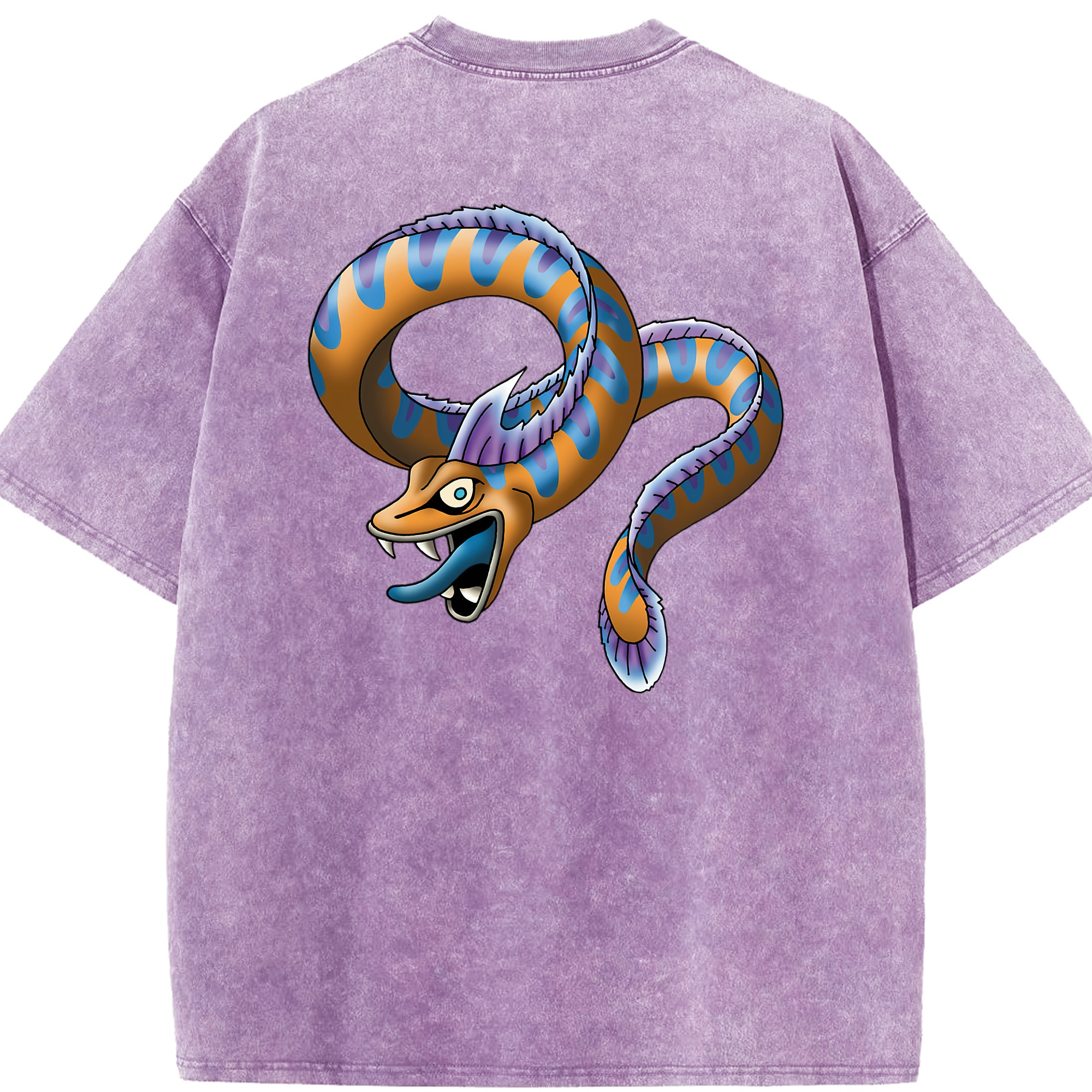 （画像用） ドラゴンクエスト Doragon Kuesuto Dragon Quest 綿100% ヴィンテージ風 半袖Tシャツ（背面プリント）