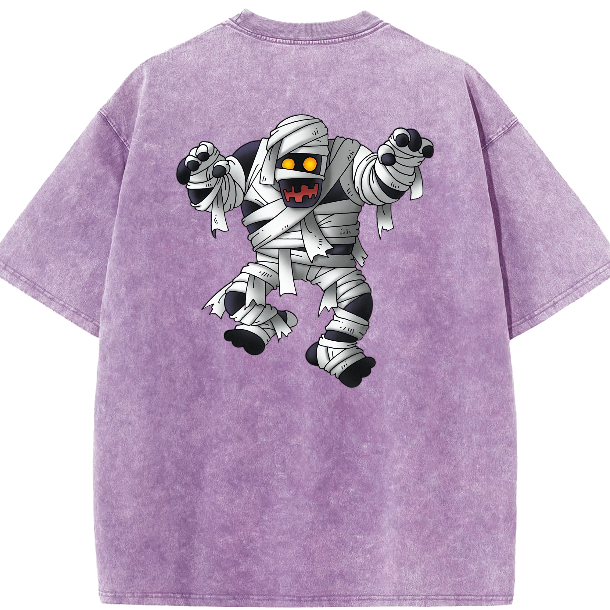 （画像用） ドラゴンクエスト Doragon Kuesuto Dragon Quest 綿100% ヴィンテージ風 半袖Tシャツ（背面プリント）