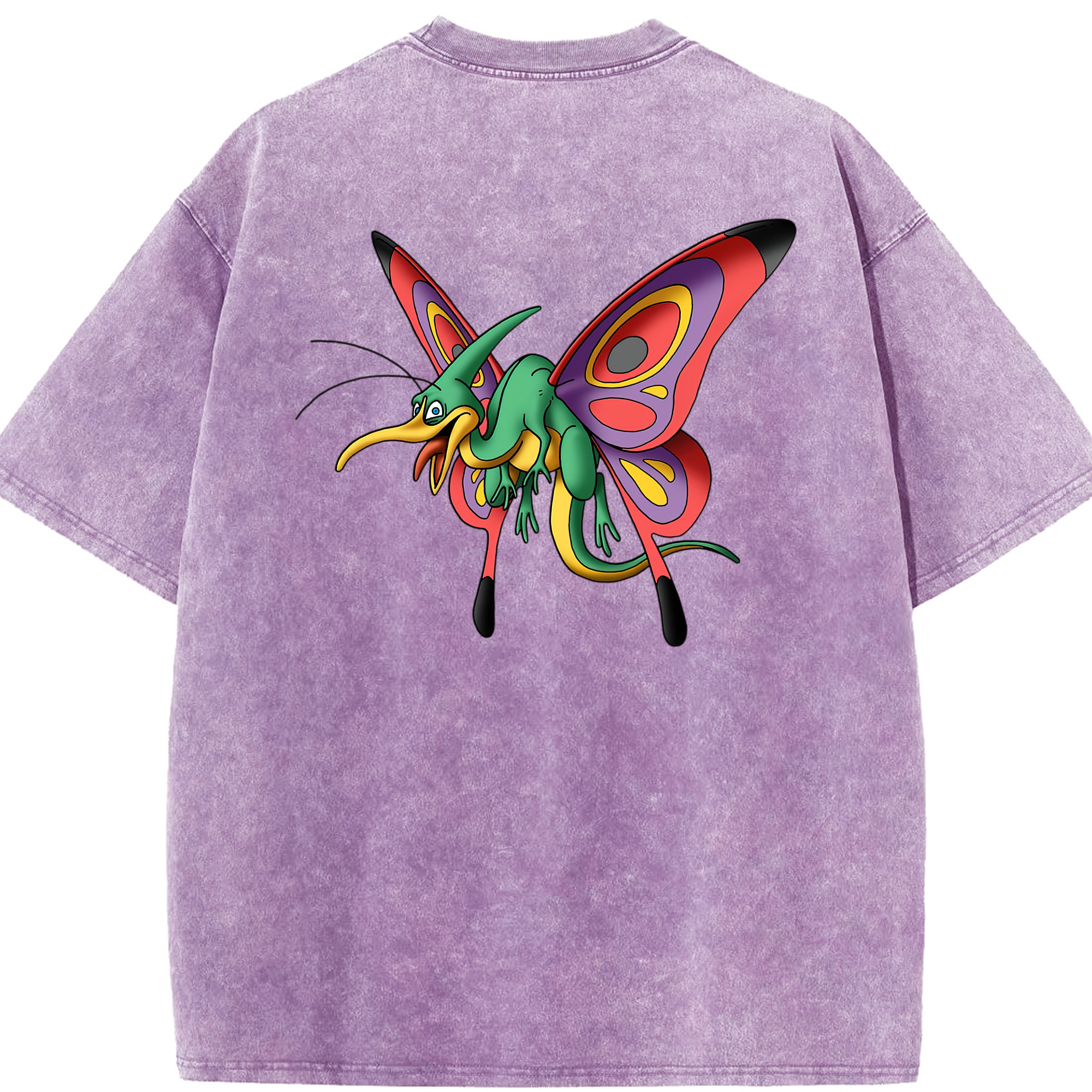 （画像用） ドラゴンクエスト Doragon Kuesuto Dragon Quest 綿100% ヴィンテージ風 半袖Tシャツ（背面プリント）