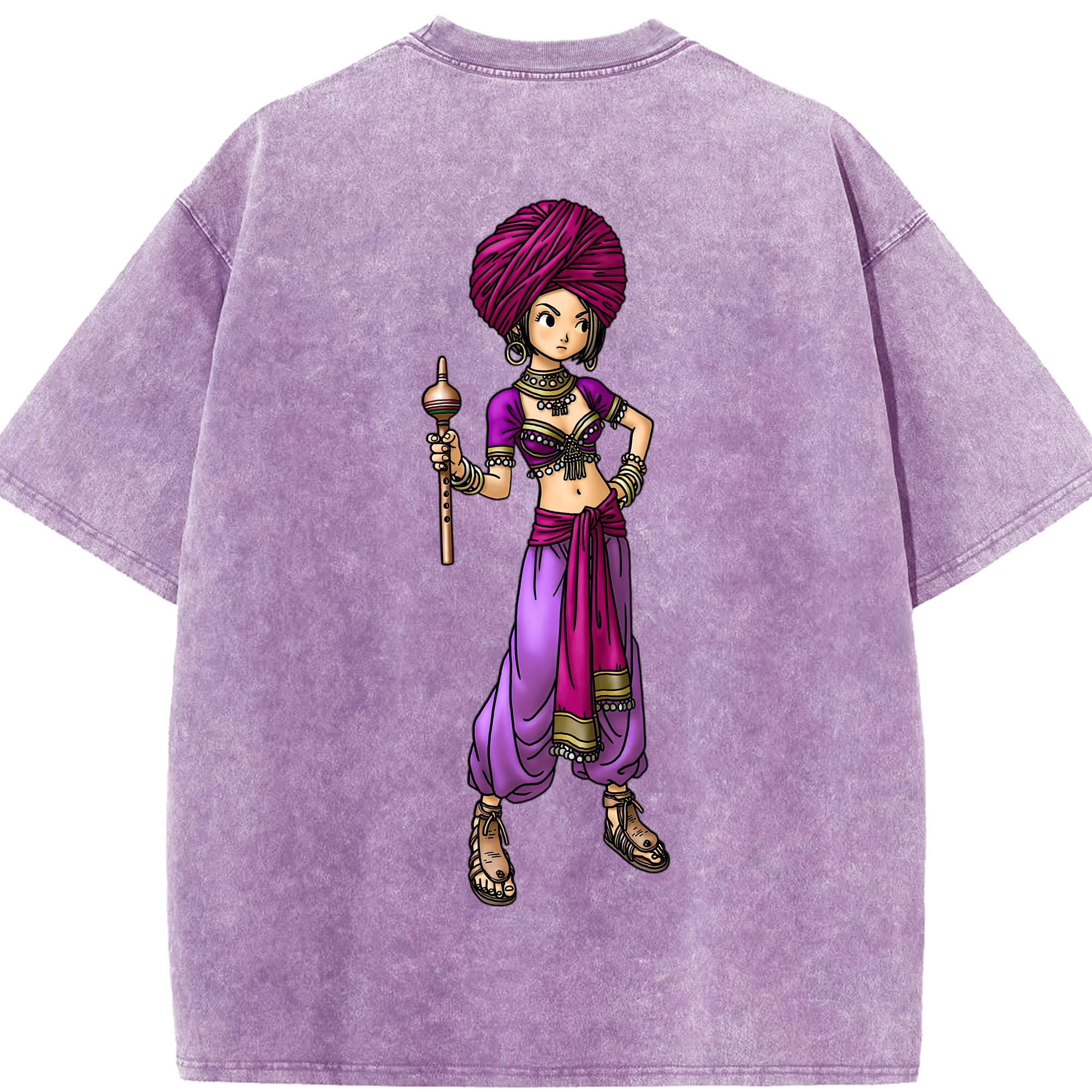 （画像用） ドラゴンクエスト Doragon Kuesuto Dragon Quest 綿100% ヴィンテージ風 半袖Tシャツ（背面プリント）