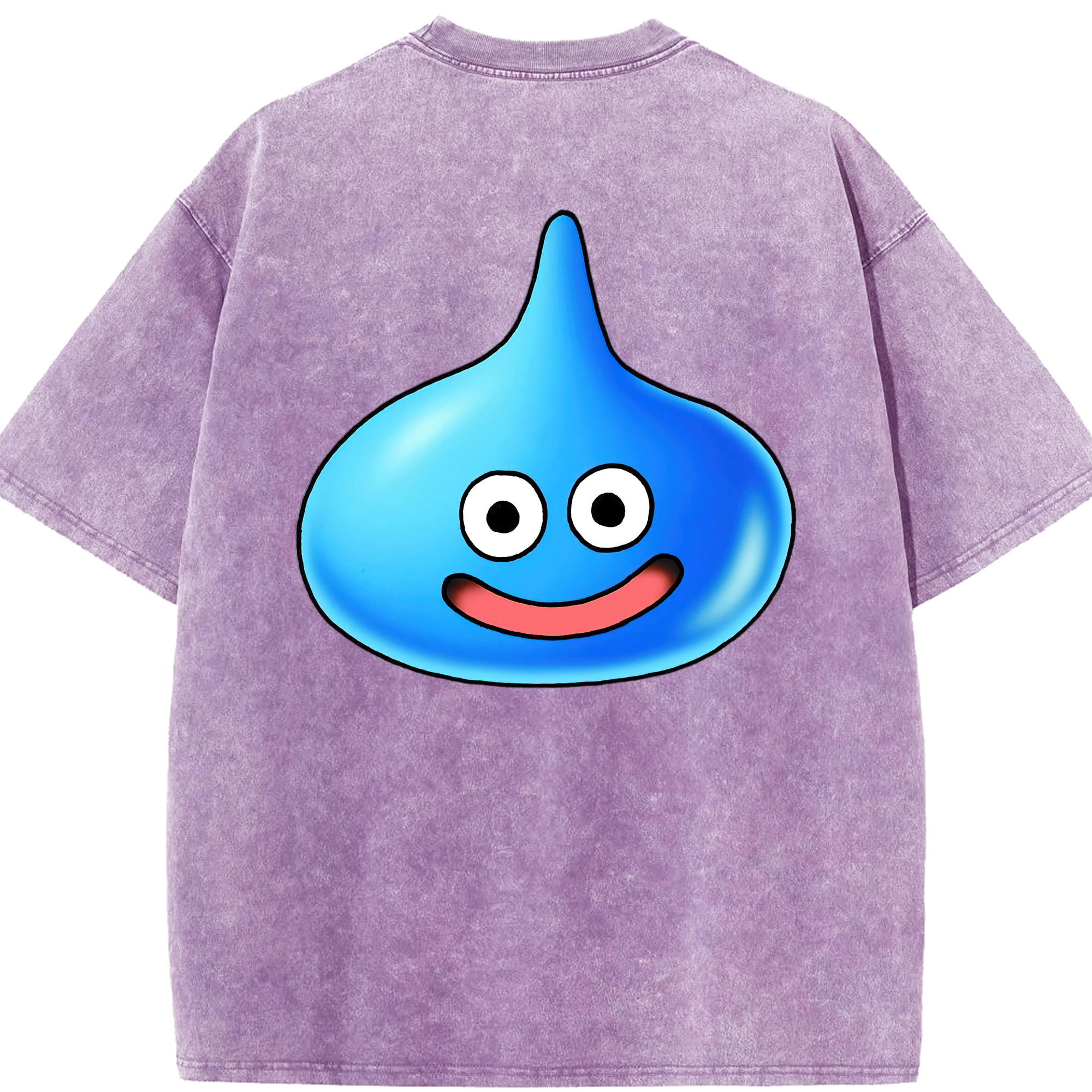 （画像用） ドラゴンクエスト Doragon Kuesuto Dragon Quest 綿100% ヴィンテージ風 半袖Tシャツ（背面プリント）