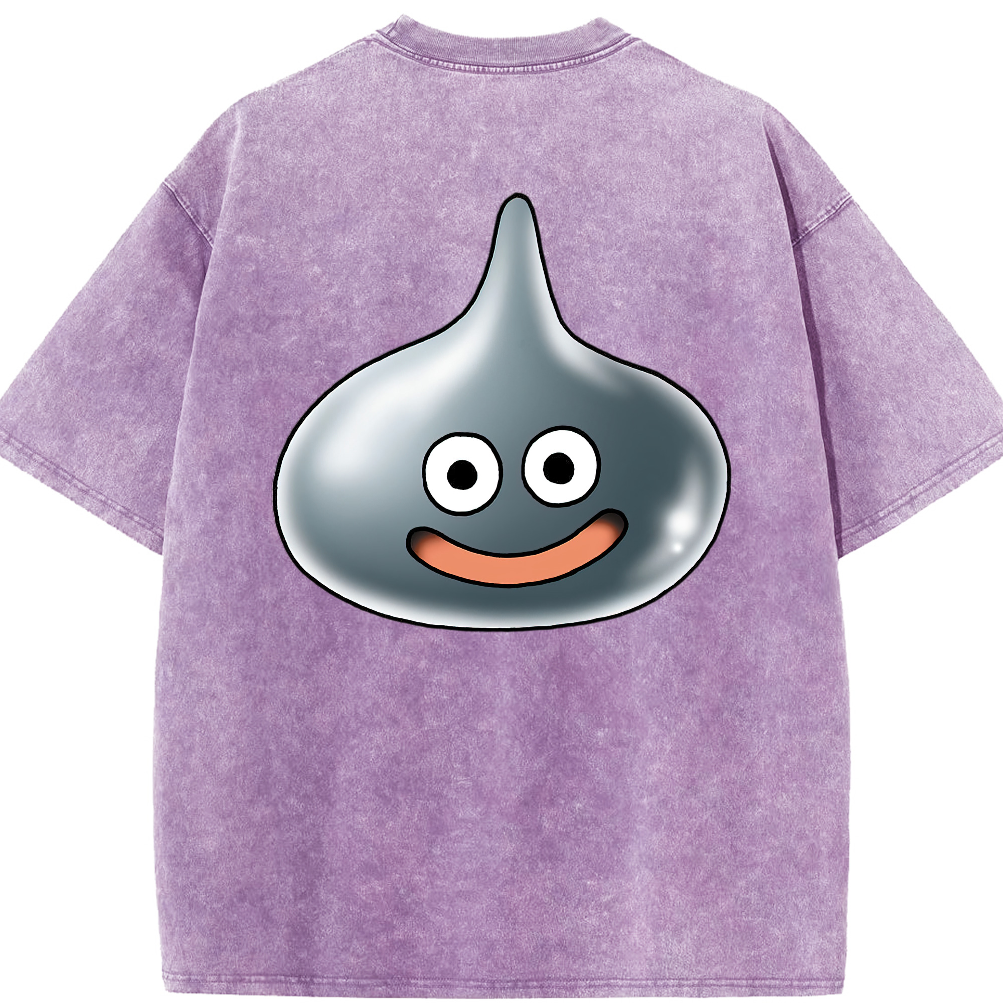 （画像用） ドラゴンクエスト Doragon Kuesuto Dragon Quest 綿100% ヴィンテージ風 半袖Tシャツ（背面プリント）