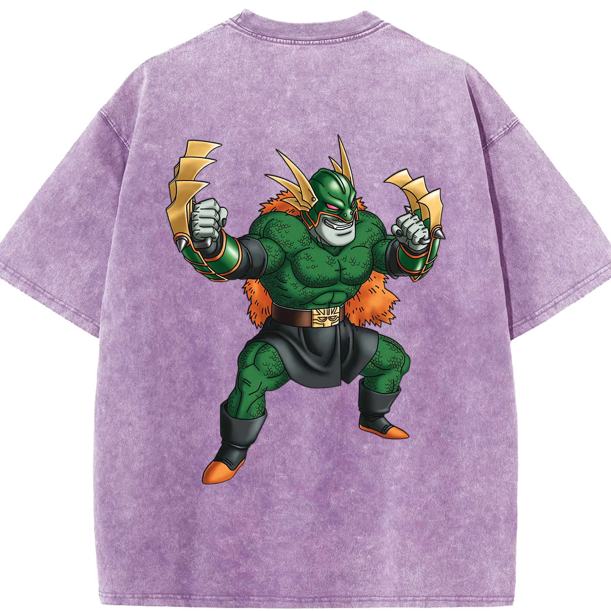 （画像用） ドラゴンクエスト Doragon Kuesuto Dragon Quest 綿100% ヴィンテージ風 半袖Tシャツ（背面プリント）