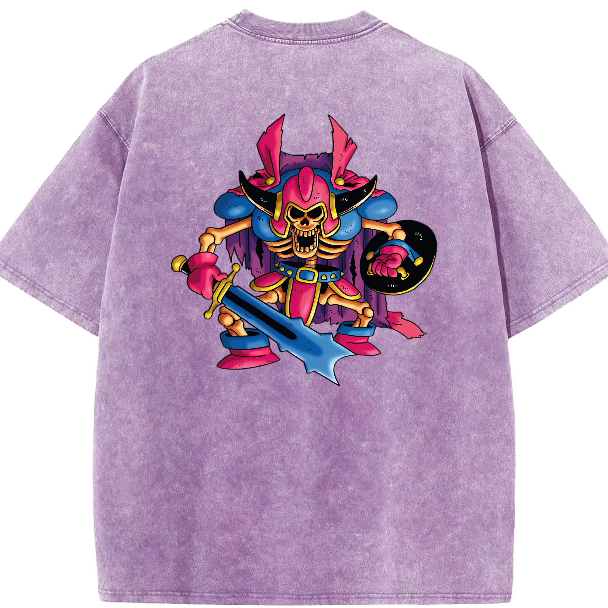 （画像用） ドラゴンクエスト Doragon Kuesuto Dragon Quest 綿100% ヴィンテージ風 半袖Tシャツ（背面プリント）