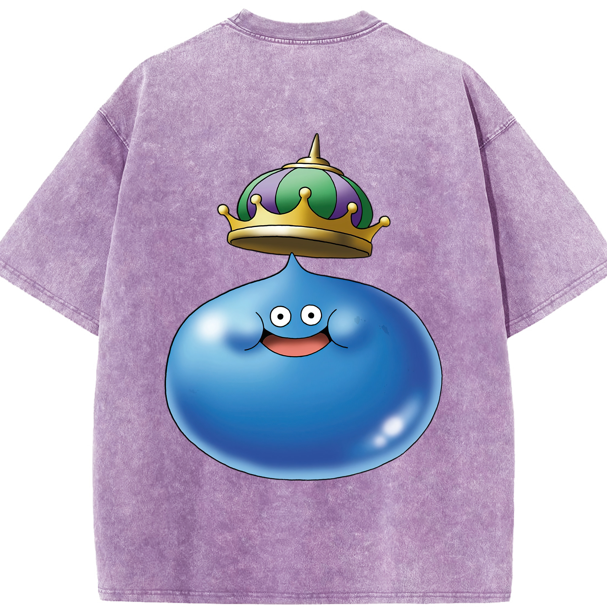 （画像用） ドラゴンクエスト Doragon Kuesuto Dragon Quest 綿100% ヴィンテージ風 半袖Tシャツ（背面プリント）