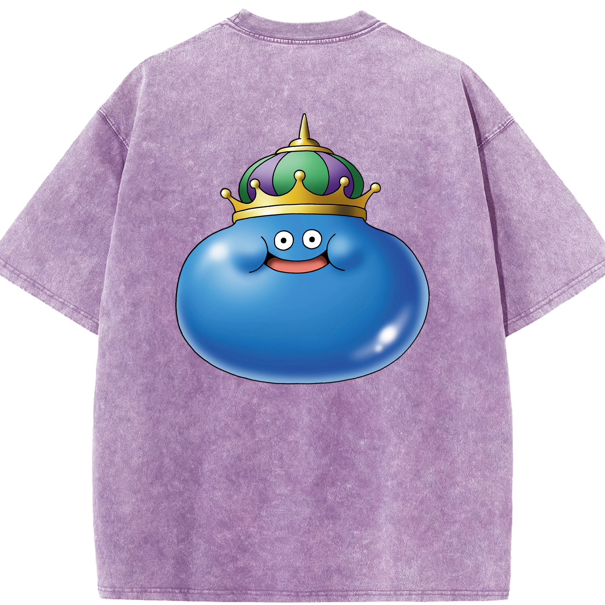 （画像用） ドラゴンクエスト Doragon Kuesuto Dragon Quest 綿100% ヴィンテージ風 半袖Tシャツ（背面プリント）