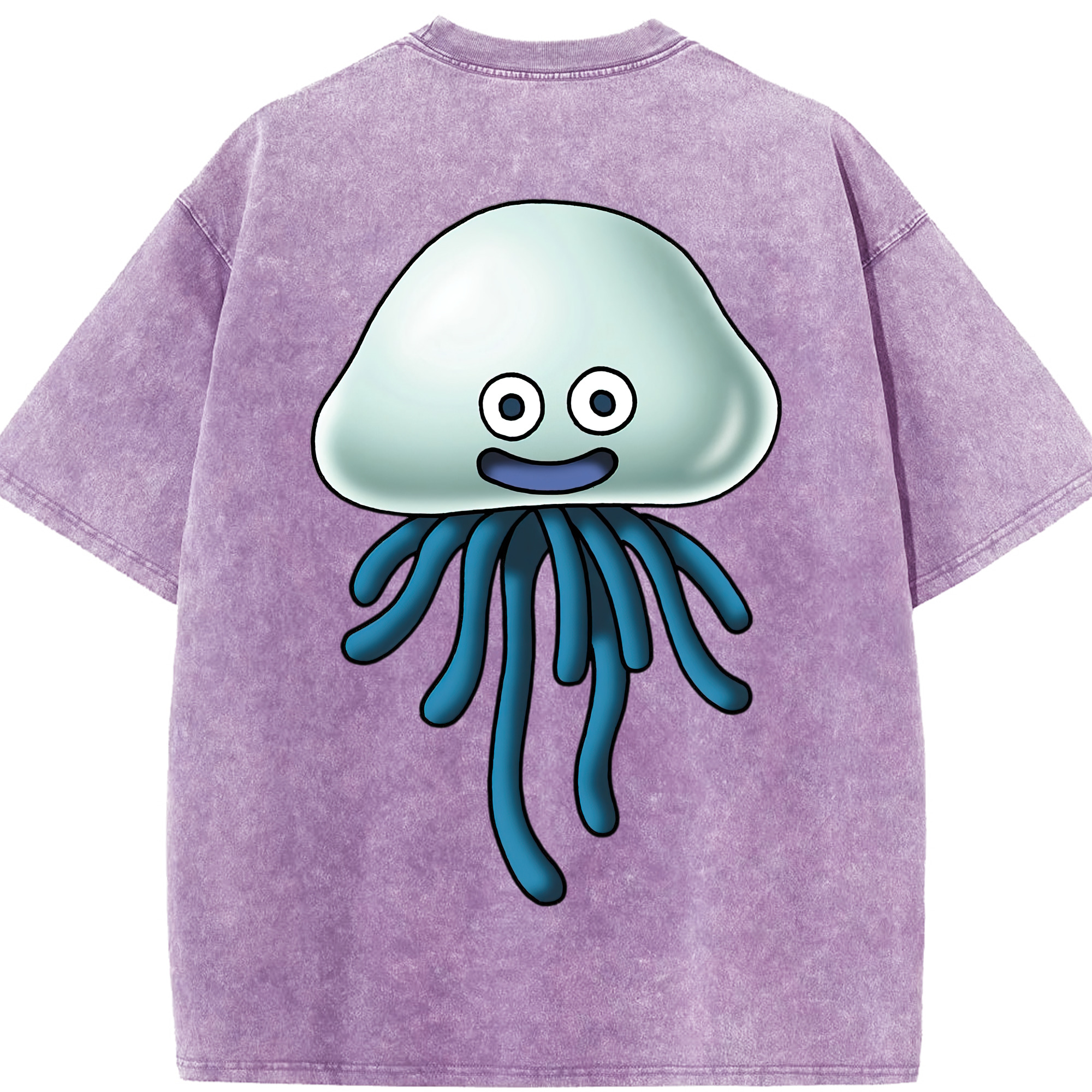 （画像用） ドラゴンクエスト Doragon Kuesuto Dragon Quest 綿100% ヴィンテージ風 半袖Tシャツ（背面プリント）