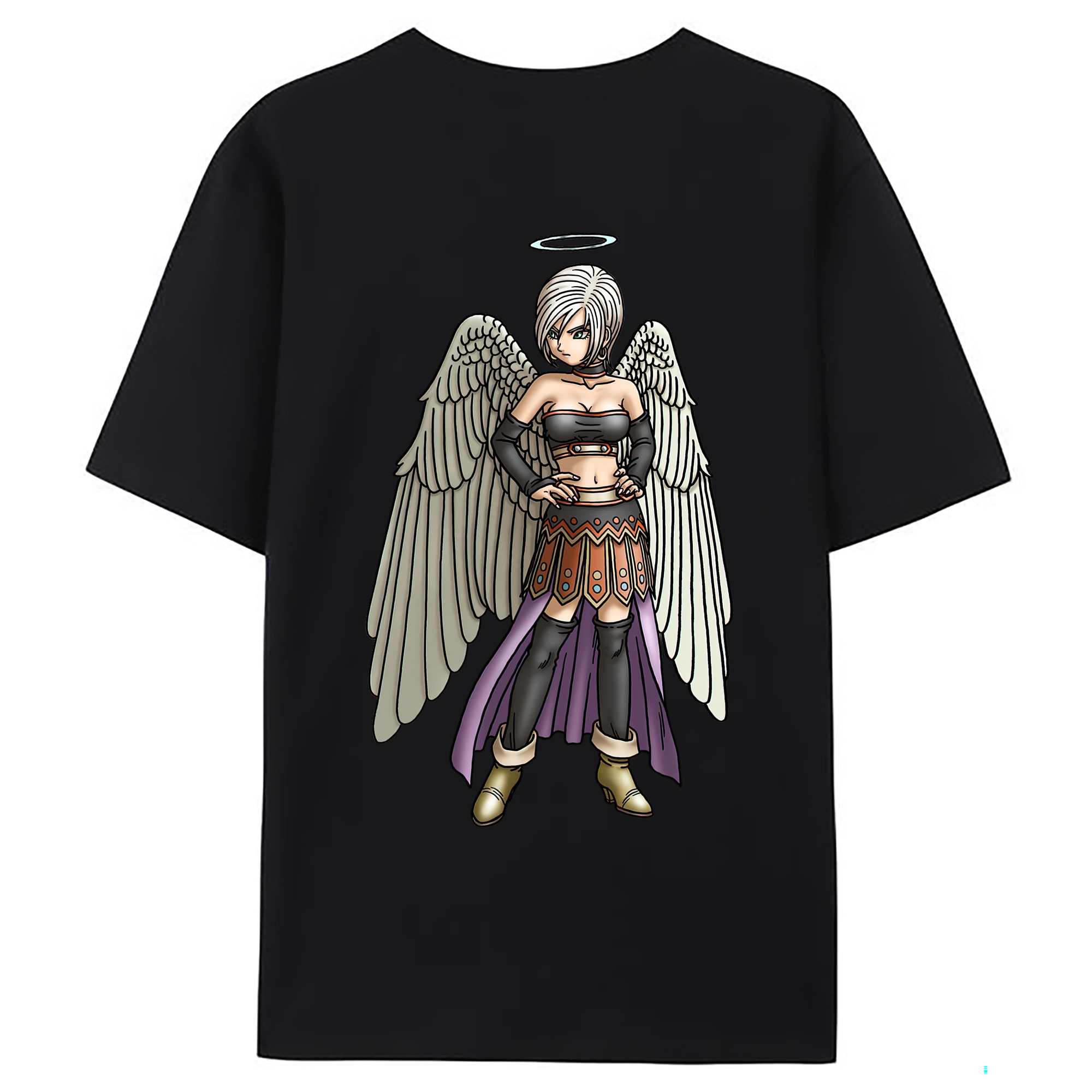 （画像用） ドラゴンクエスト Doragon Kuesuto Dragon Quest 綿100％ メンズ半袖Tシャツ（バックプリント） 通気性
