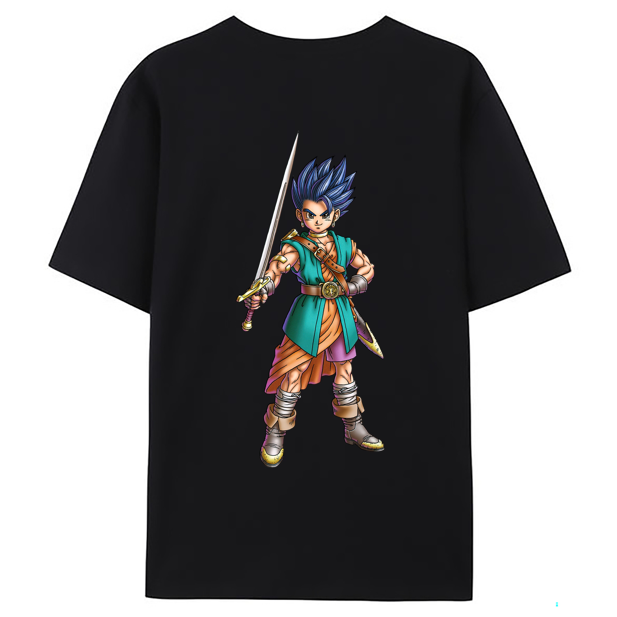 （画像用） ドラゴンクエスト Doragon Kuesuto Dragon Quest 綿100％ メンズ半袖Tシャツ（バックプリント） 通気性