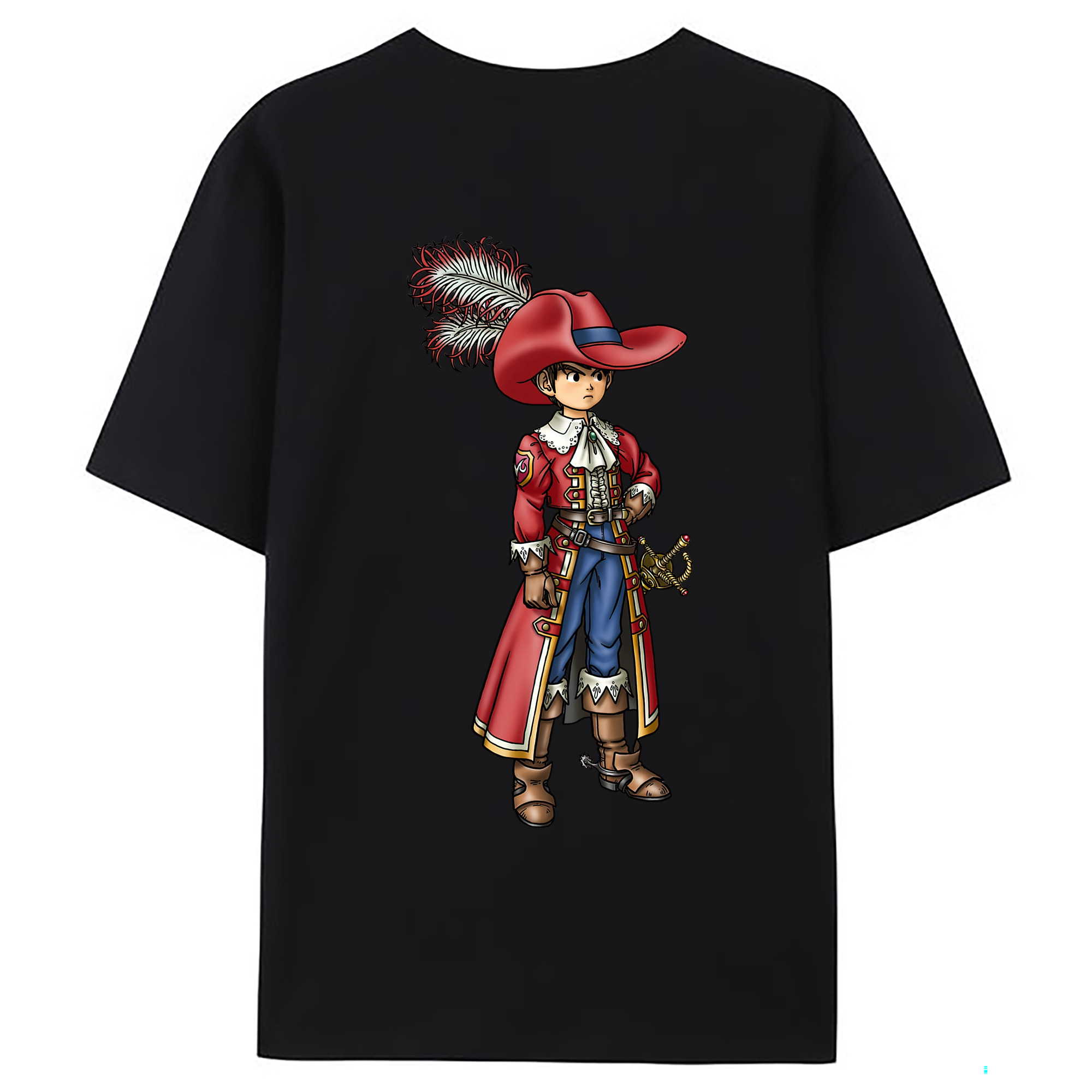 （画像用） ドラゴンクエスト Doragon Kuesuto Dragon Quest 綿100％ メンズ半袖Tシャツ（バックプリント） 通気性