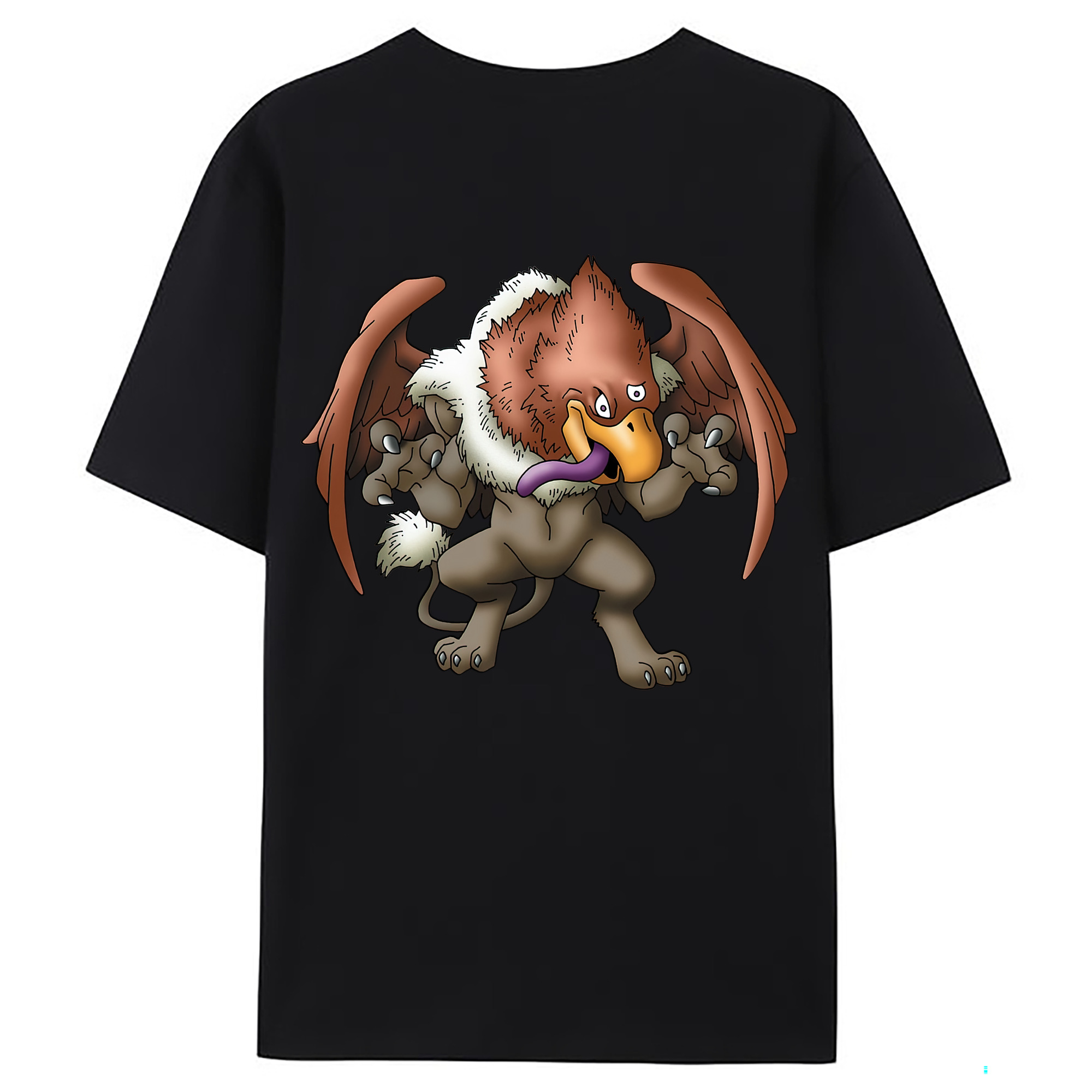 （画像用） ドラゴンクエスト Doragon Kuesuto Dragon Quest 綿100％ メンズ半袖Tシャツ（バックプリント） 通気性