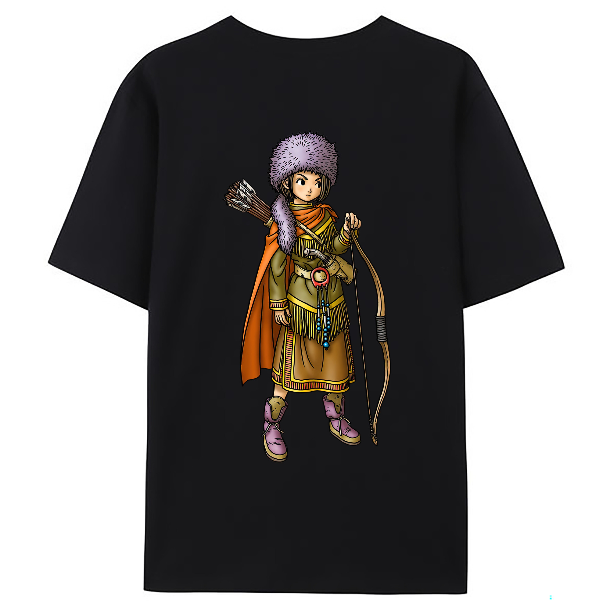 （画像用） ドラゴンクエスト Doragon Kuesuto Dragon Quest 綿100％ メンズ半袖Tシャツ（バックプリント） 通気性