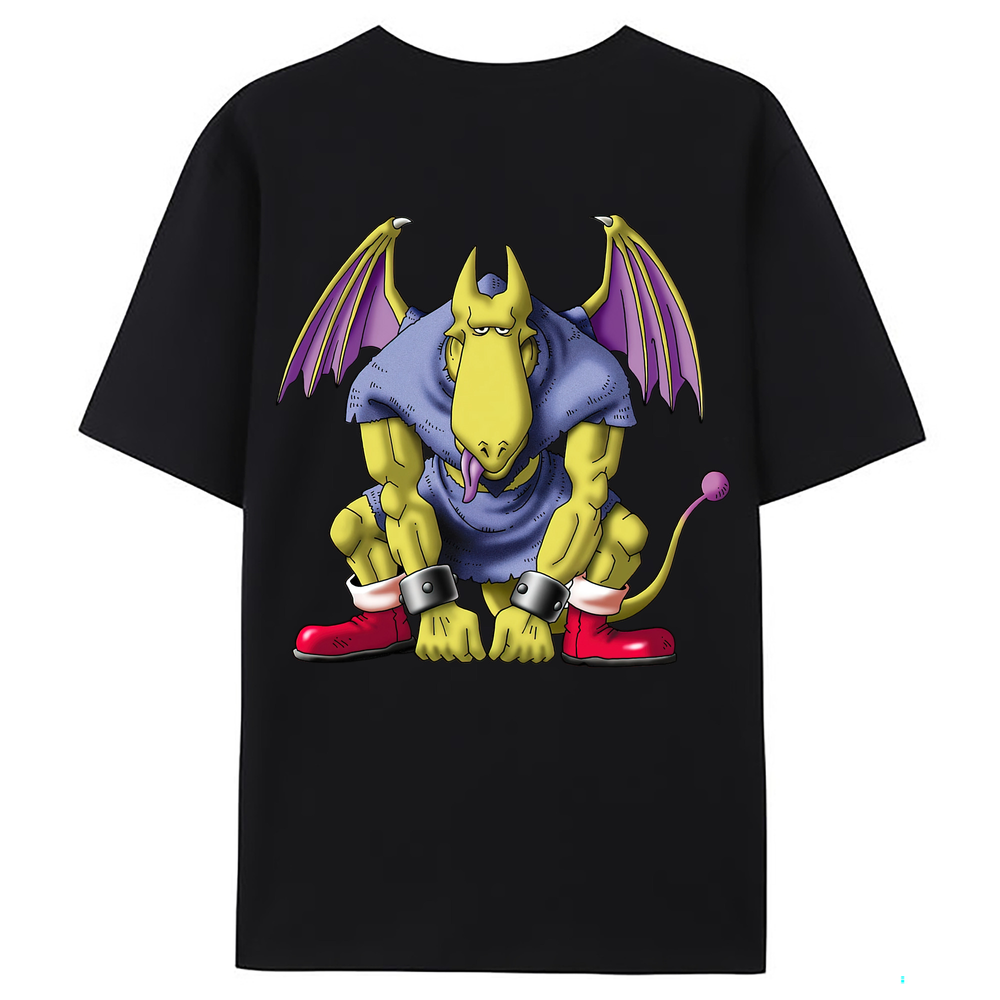 （画像用） ドラゴンクエスト Doragon Kuesuto Dragon Quest 綿100％ メンズ半袖Tシャツ（バックプリント） 通気性