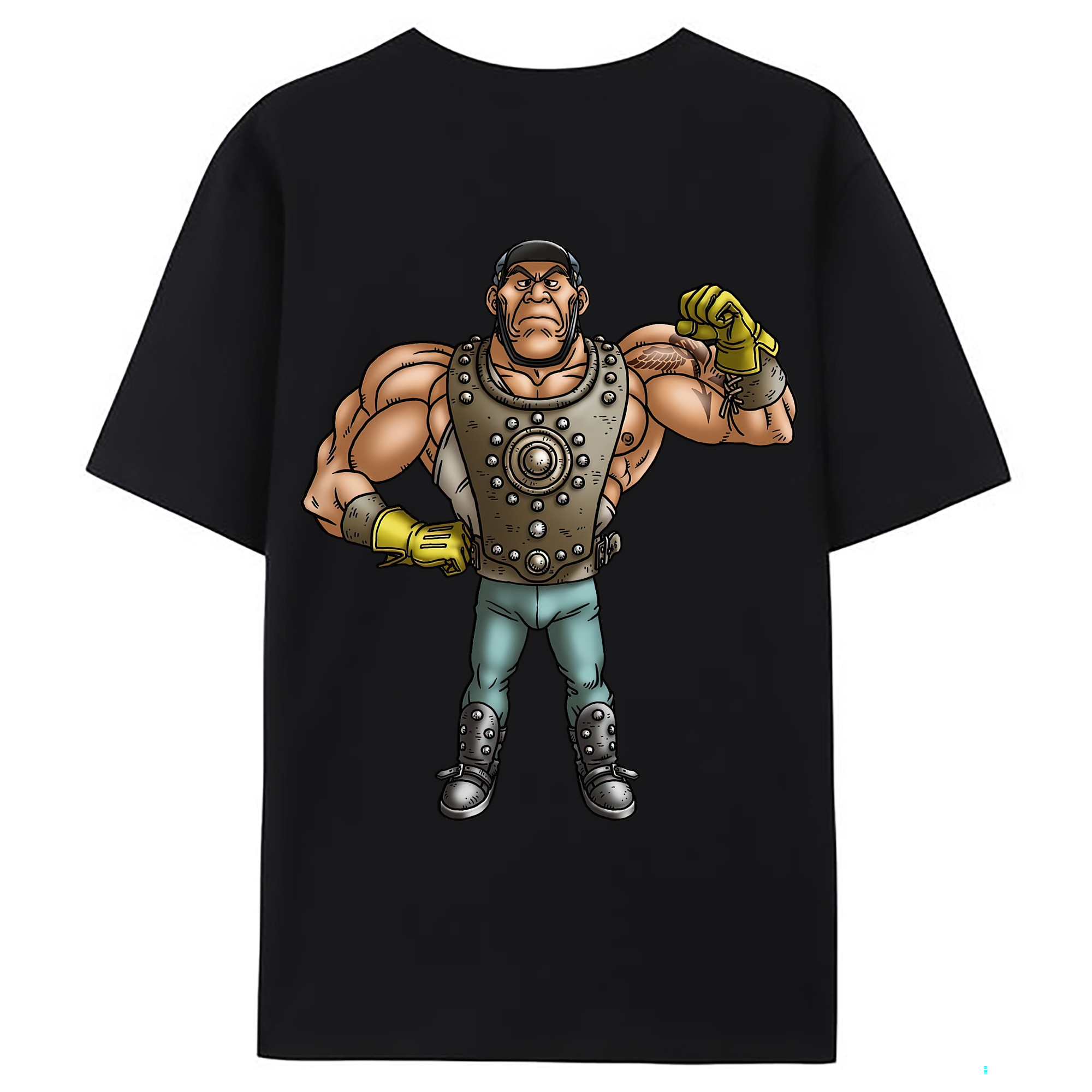 （画像用） ドラゴンクエスト Doragon Kuesuto Dragon Quest 綿100％ メンズ半袖Tシャツ（バックプリント） 通気性