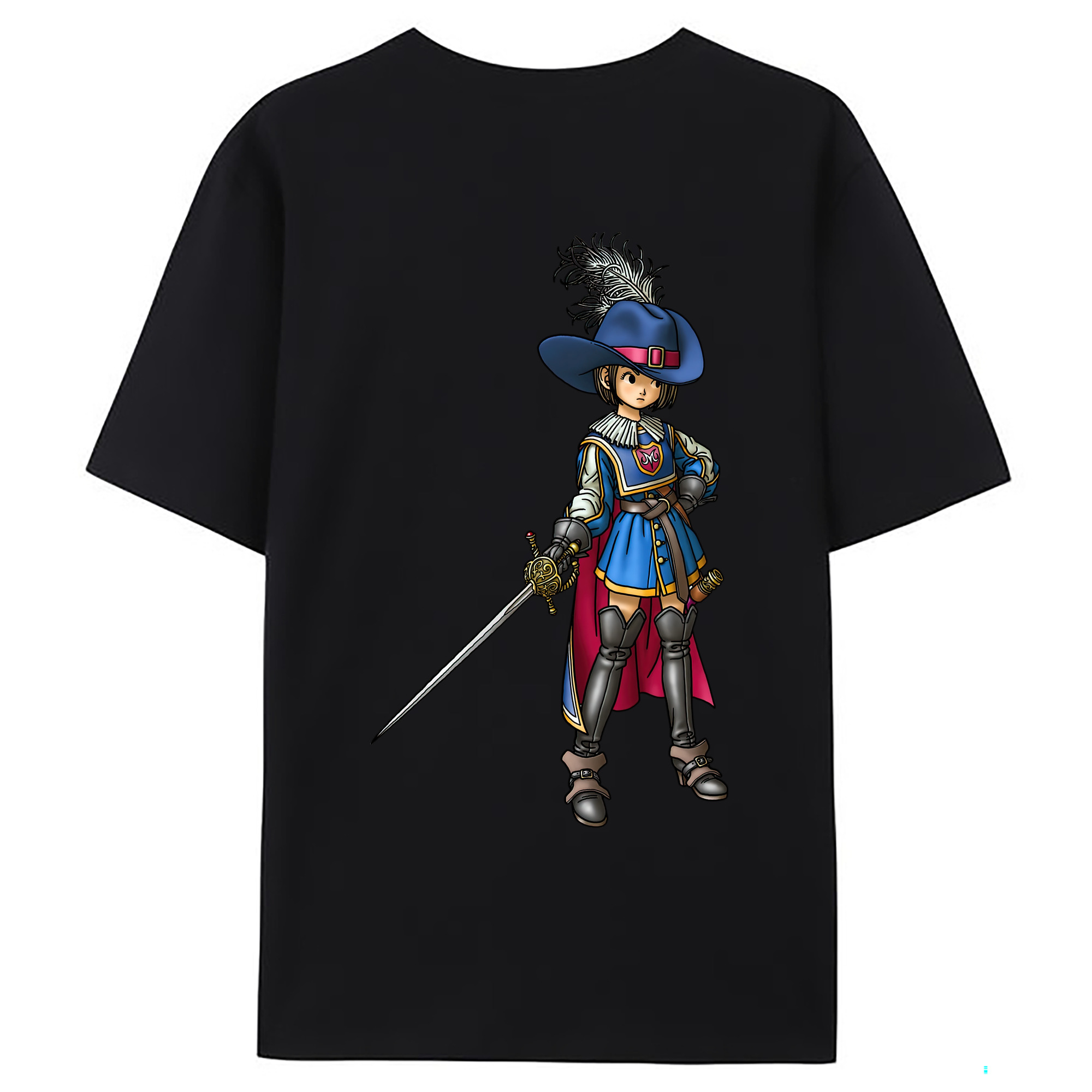 （画像用） ドラゴンクエスト Doragon Kuesuto Dragon Quest 綿100％ メンズ半袖Tシャツ（バックプリント） 通気性