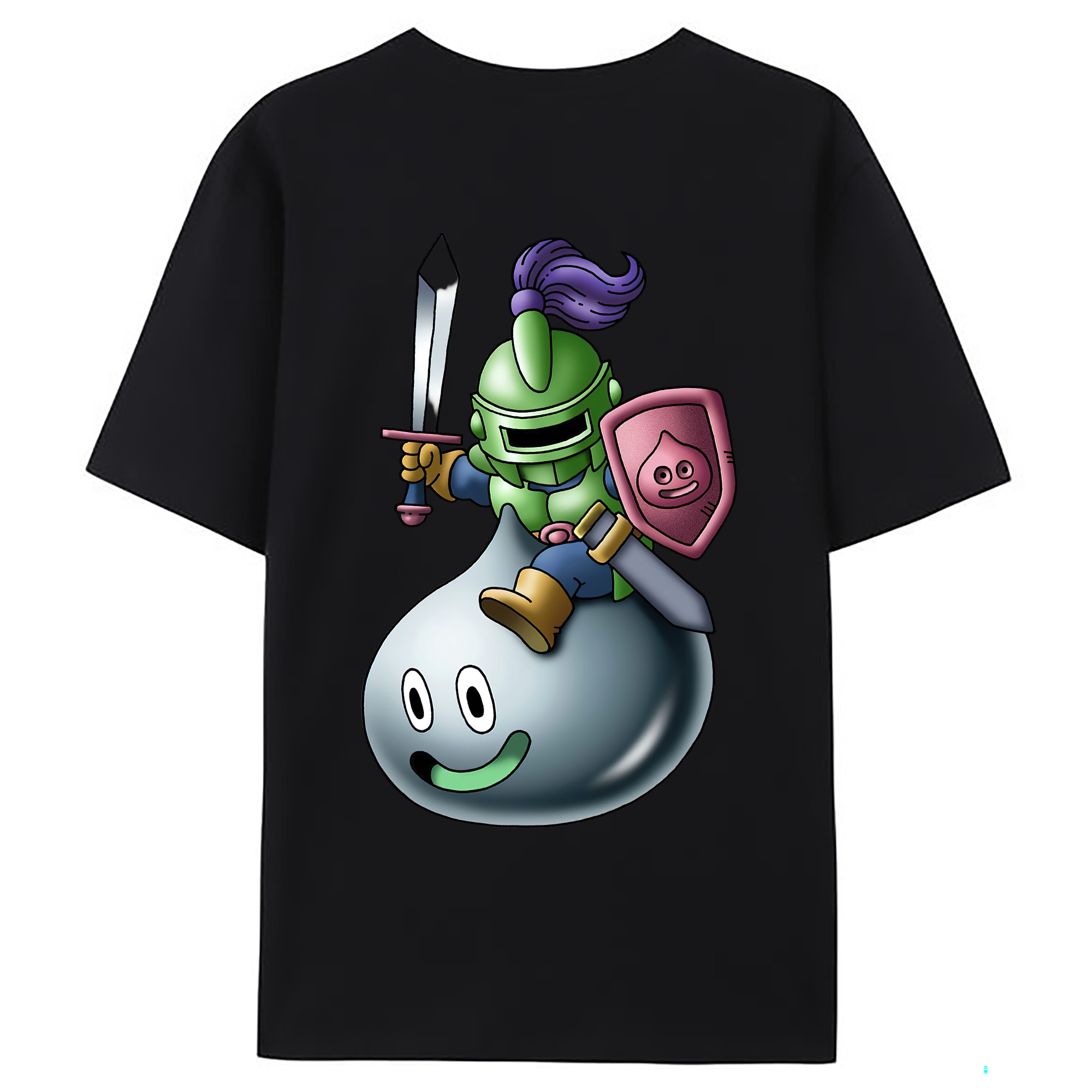 （画像用） ドラゴンクエスト Doragon Kuesuto Dragon Quest 綿100％ メンズ半袖Tシャツ（バックプリント） 通気性