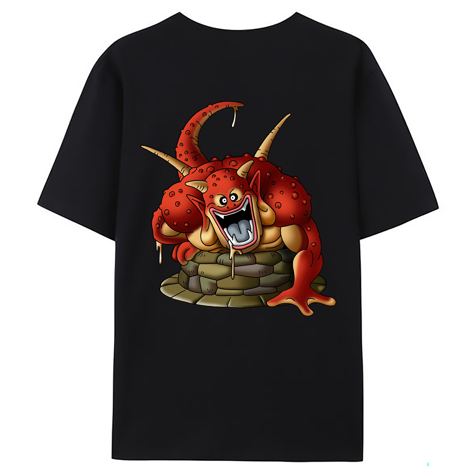 （画像用） ドラゴンクエスト Doragon Kuesuto Dragon Quest 綿100％ メンズ半袖Tシャツ（バックプリント） 通気性