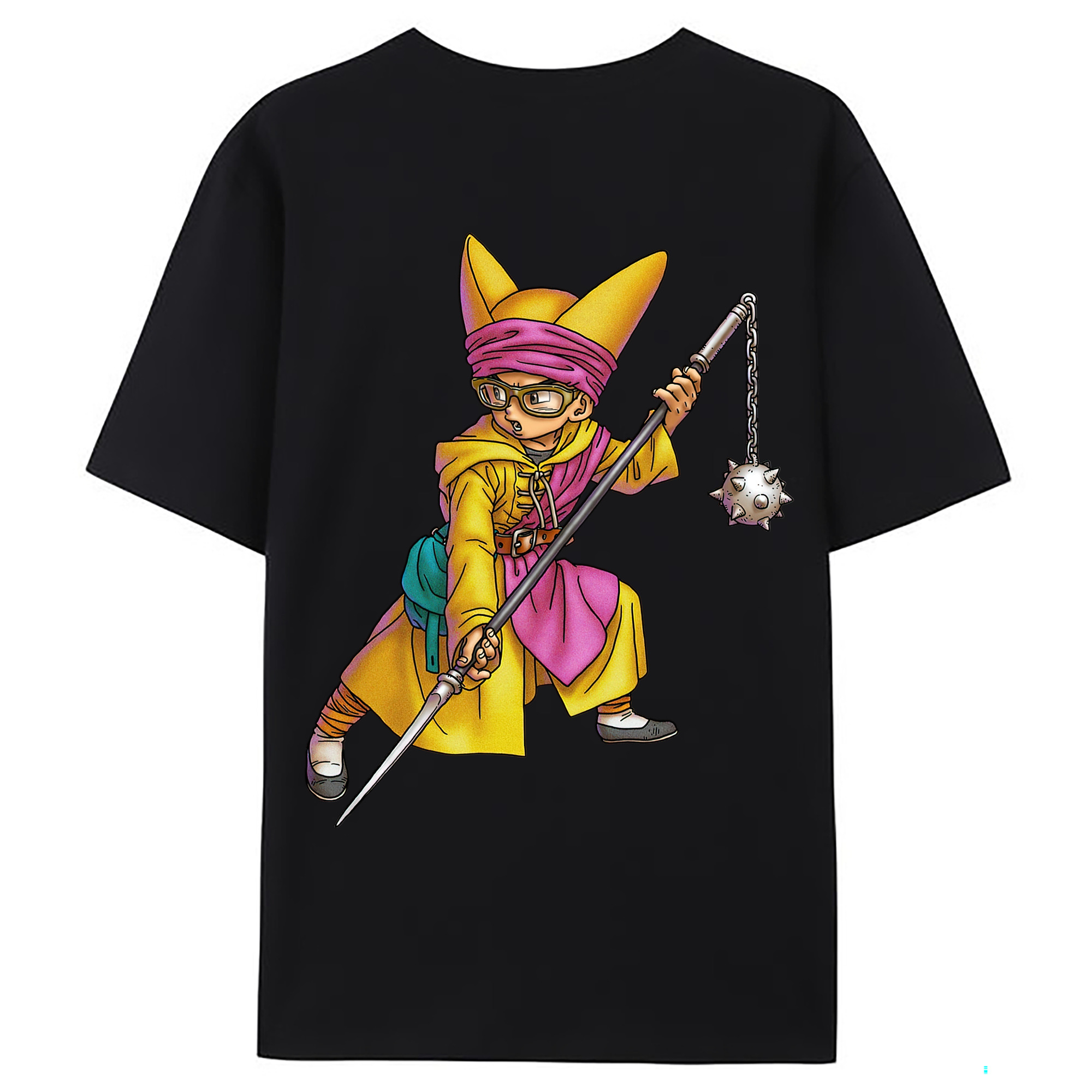 （画像用） ドラゴンクエスト Doragon Kuesuto Dragon Quest 綿100％ メンズ半袖Tシャツ（バックプリント） 通気性