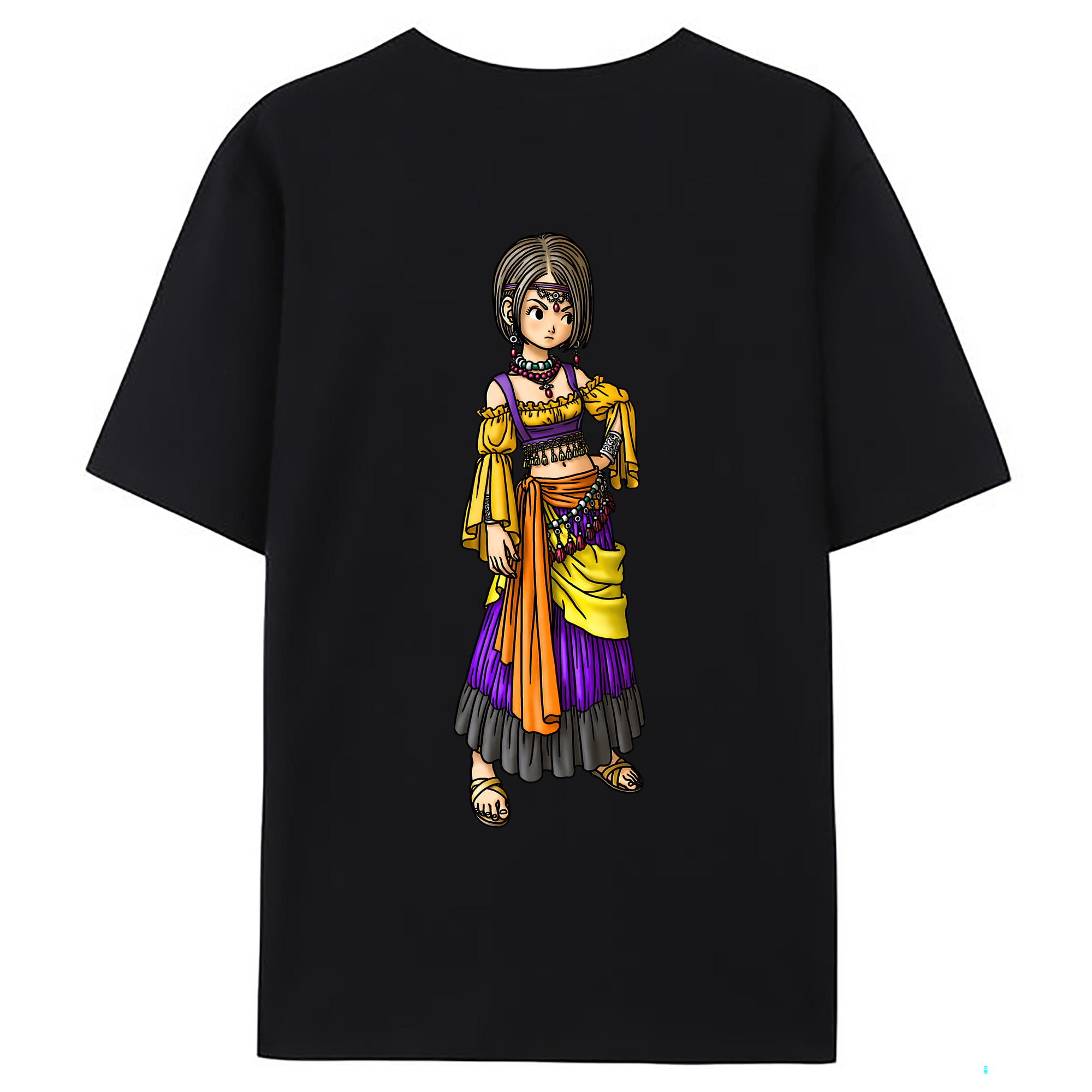（画像用） ドラゴンクエスト Doragon Kuesuto Dragon Quest 綿100％ メンズ半袖Tシャツ（バックプリント） 通気性